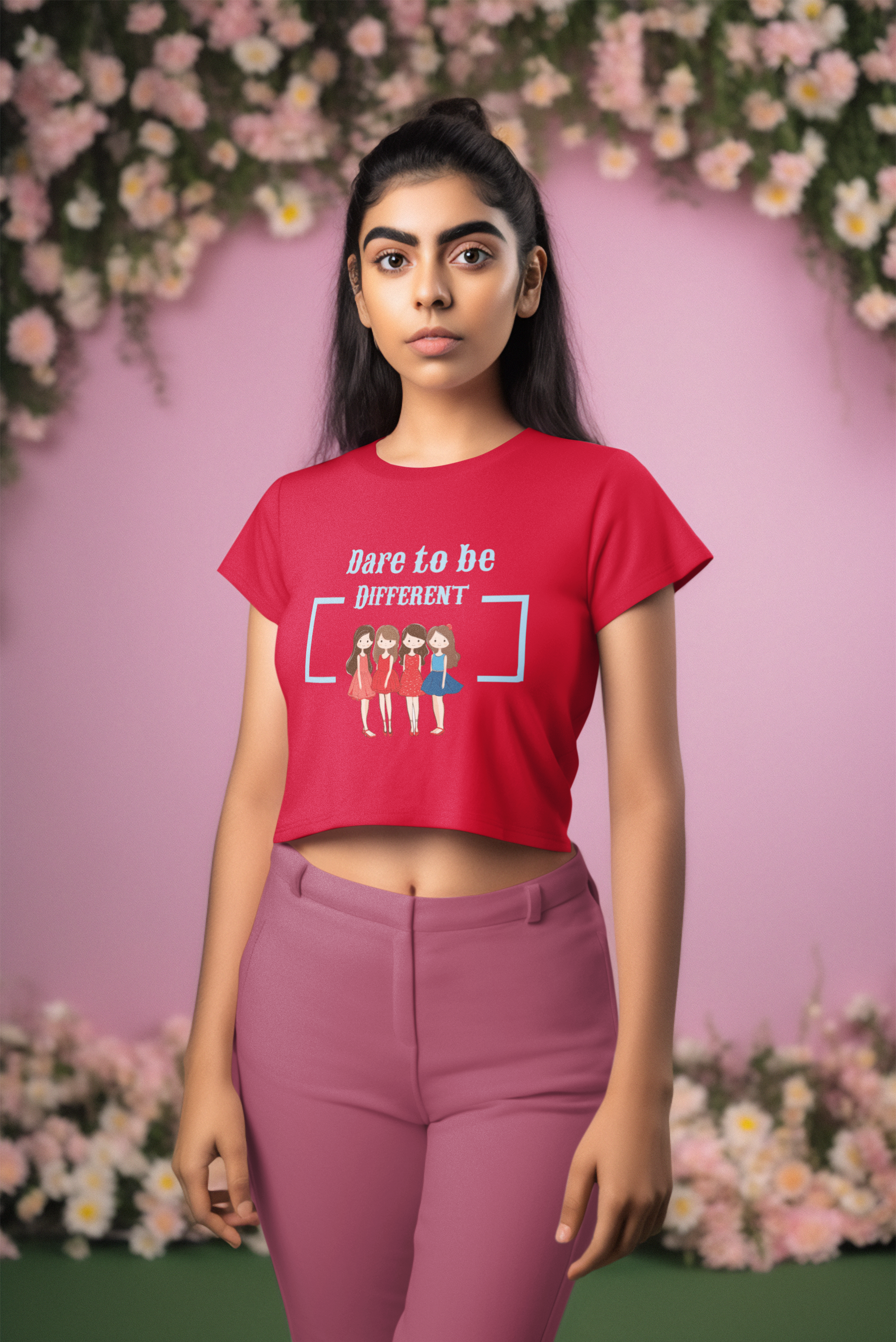 Dare to be Different Women's  Empowerment Crop Top