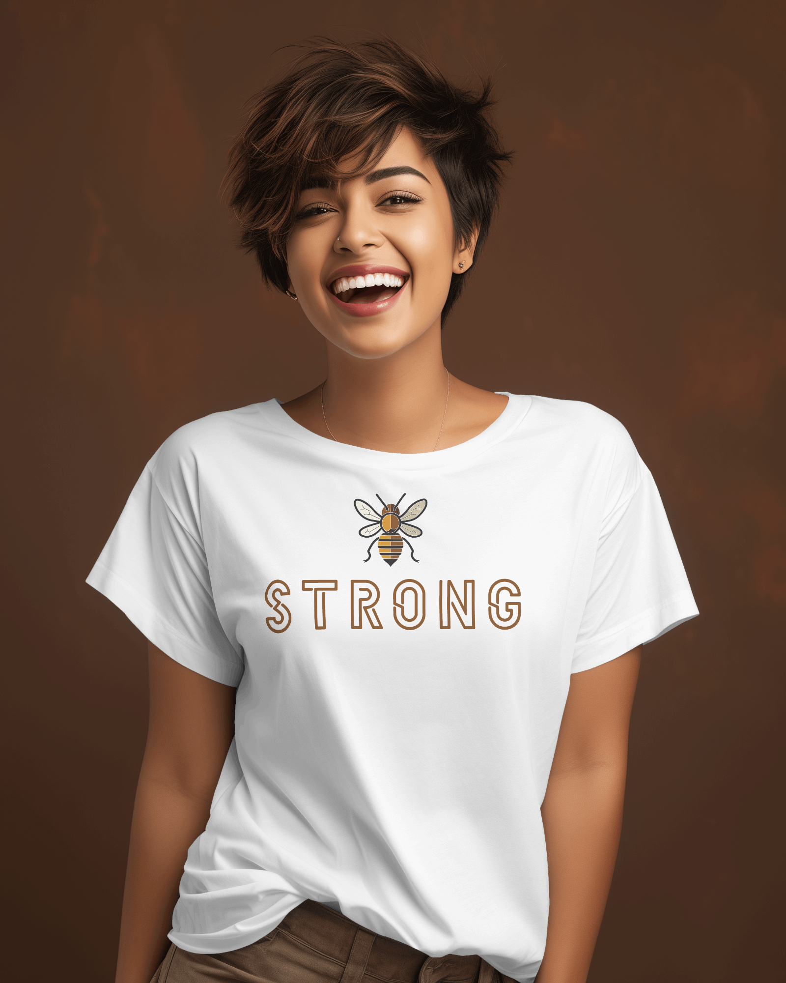 'Be Strong' Cotton Women's T-Shirt