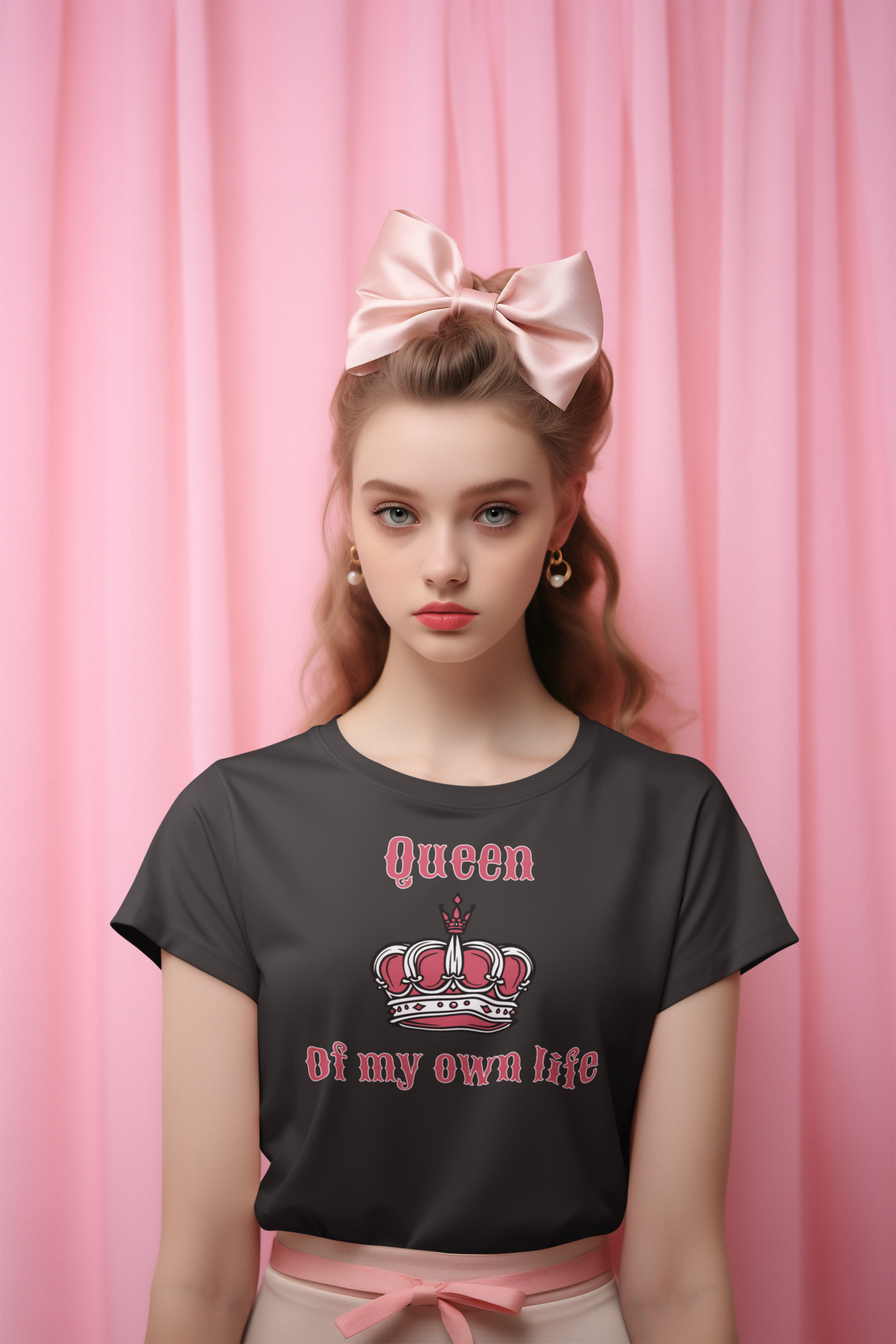 "Queen of My Own Life" Women's Stylish Cotton T-Shirt