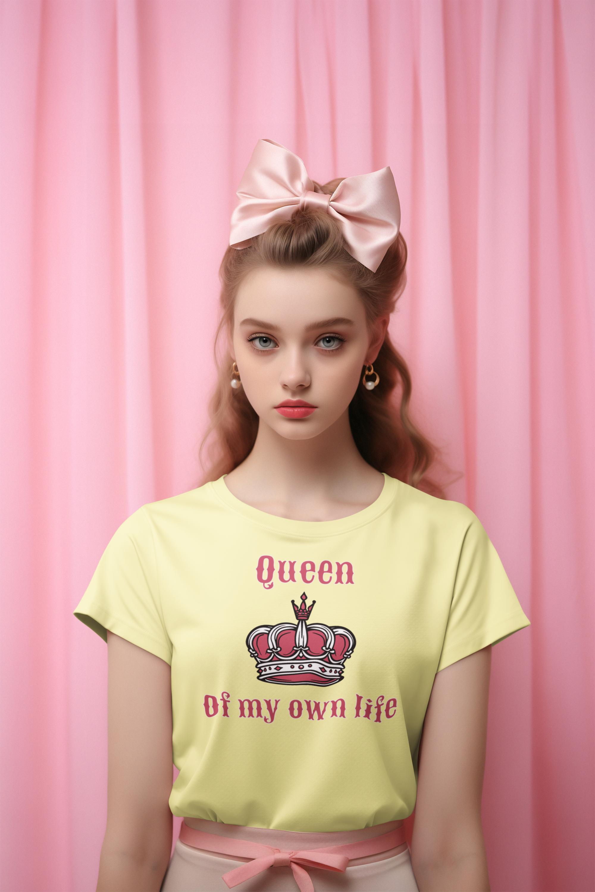 "Queen of My Own Life" Women's Stylish Cotton T-Shirt