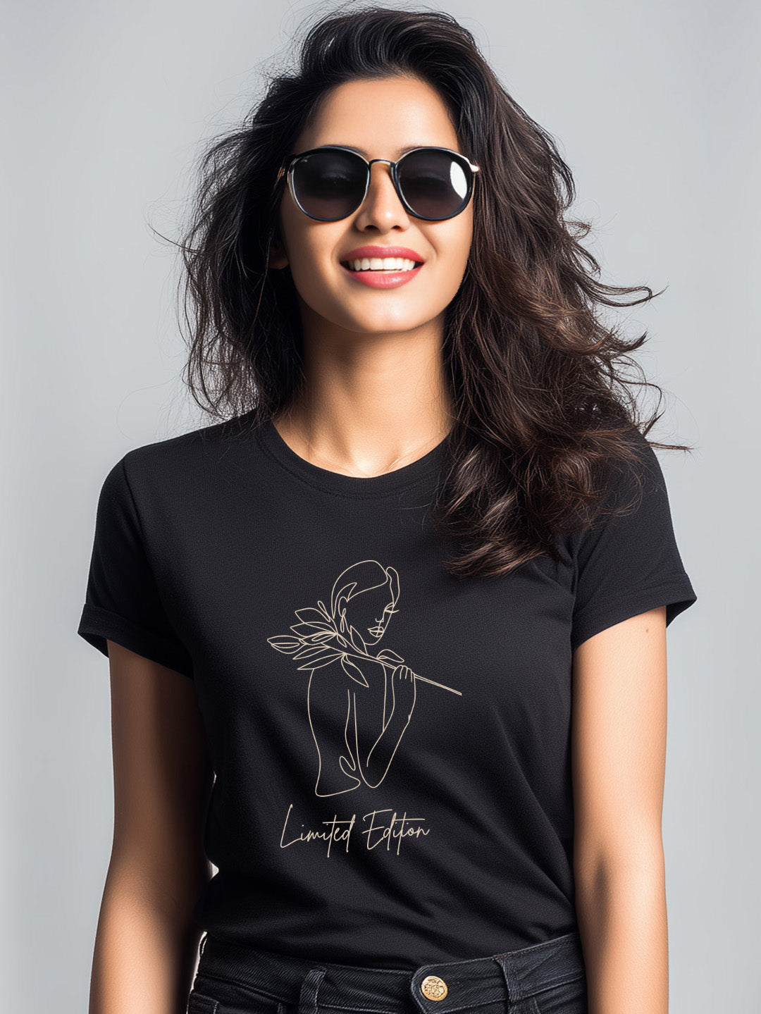 Limited Edition Minimalistic women graphic Cotton T-Shirt