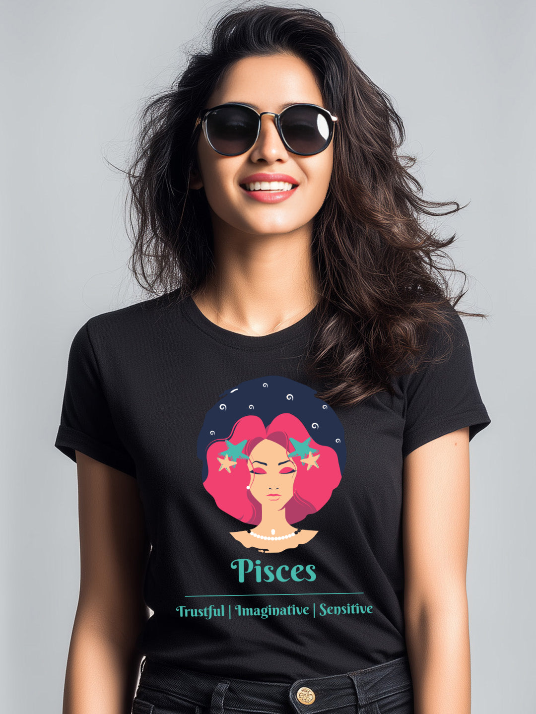 Pisces- Stylish and Charismatic Zodiac Women's cotton Tee