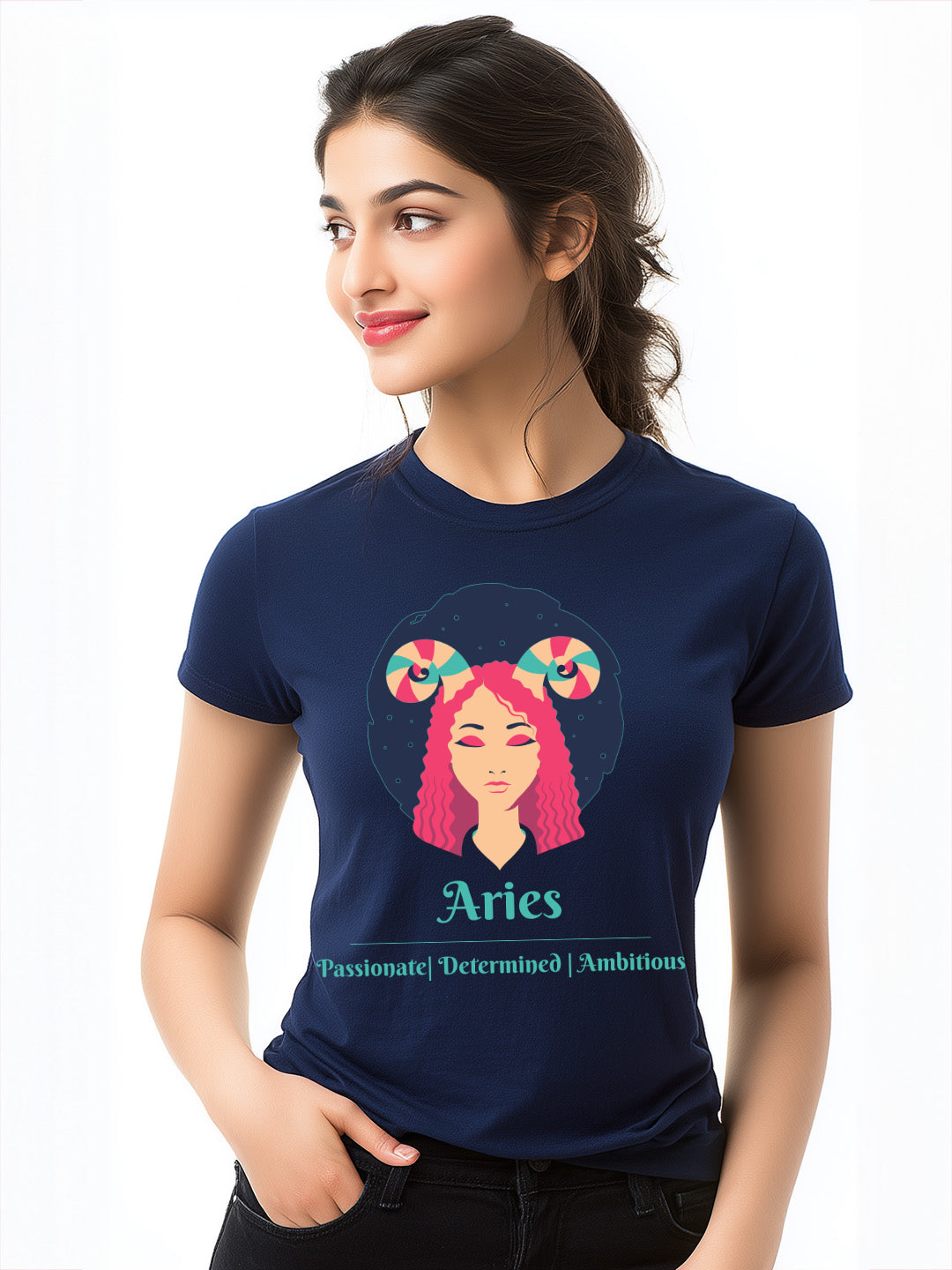 Aries - Stylish and Charismatic Zodiac Women's cotton Tee