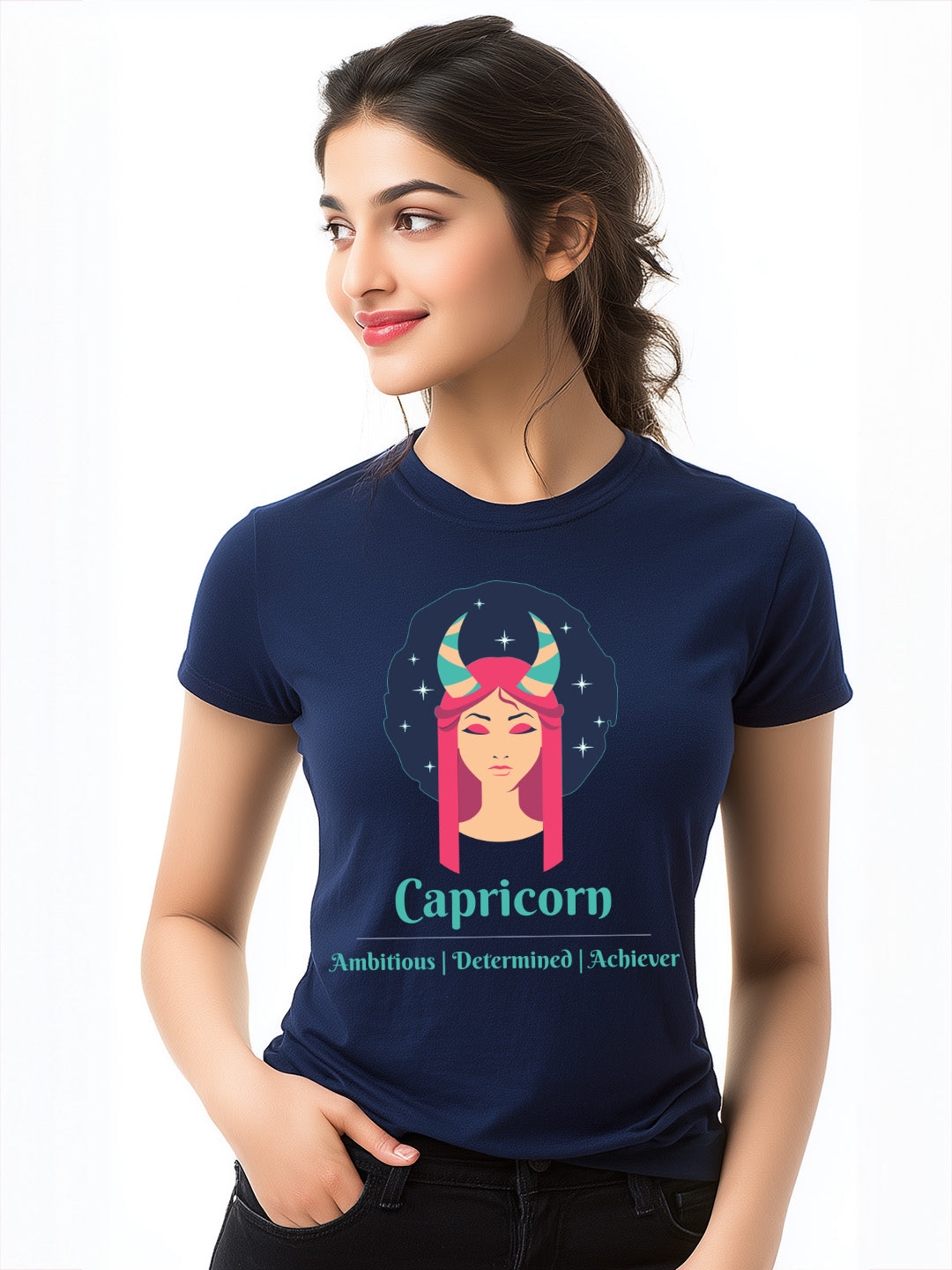 Capricorn- Stylish and Charismatic Zodiac Women's cotton Tee