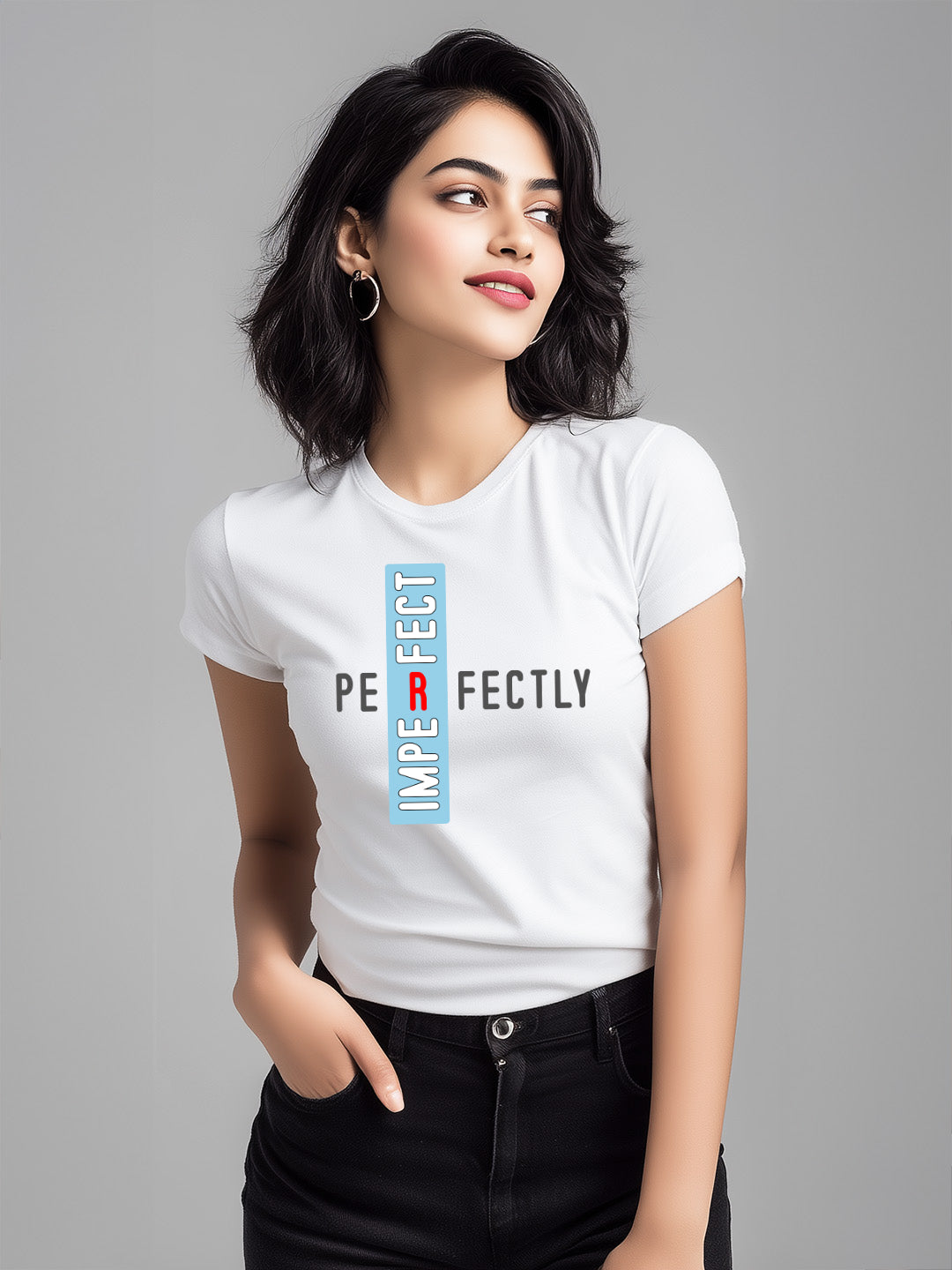 Perfectly Imperfect Women's Empowerment Cotton T-Shirt