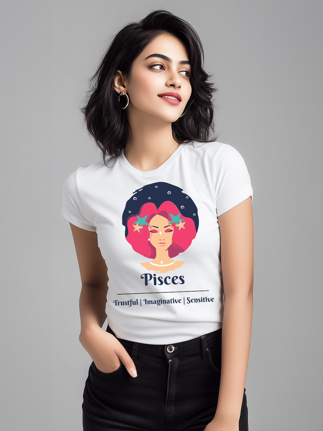 Pisces- Stylish and Charismatic Zodiac Women's cotton Tee