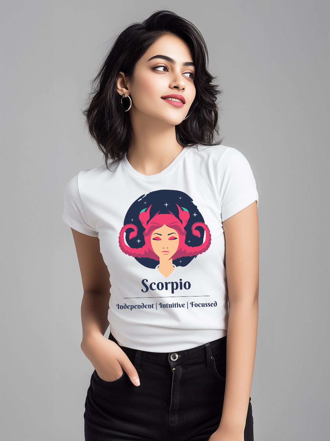 Scorpio- Stylish and Charismatic Zodiac Women's cotton  Tee