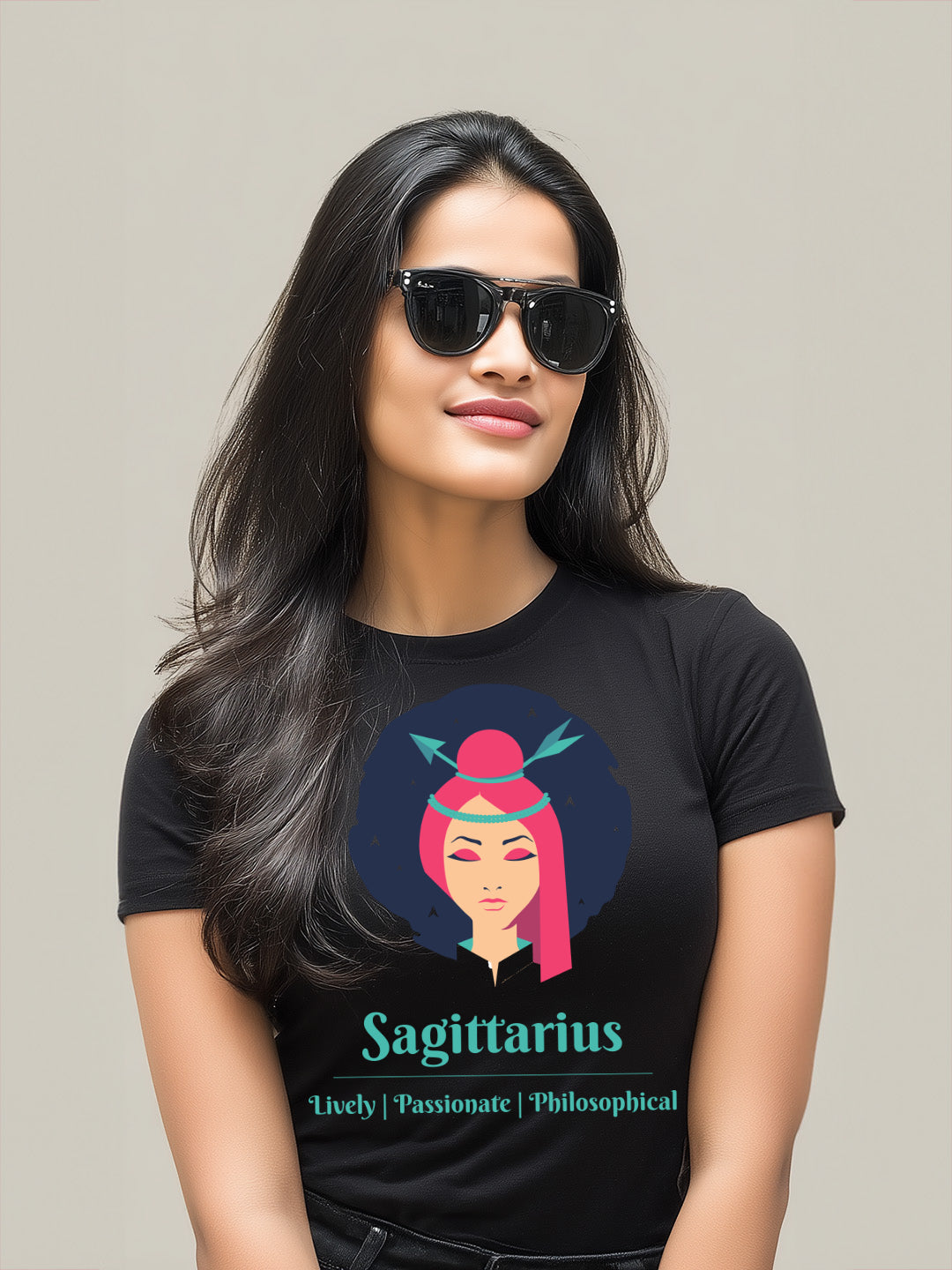 Sagittarius- Stylish and Charismatic Zodiac Women's cotton Tee