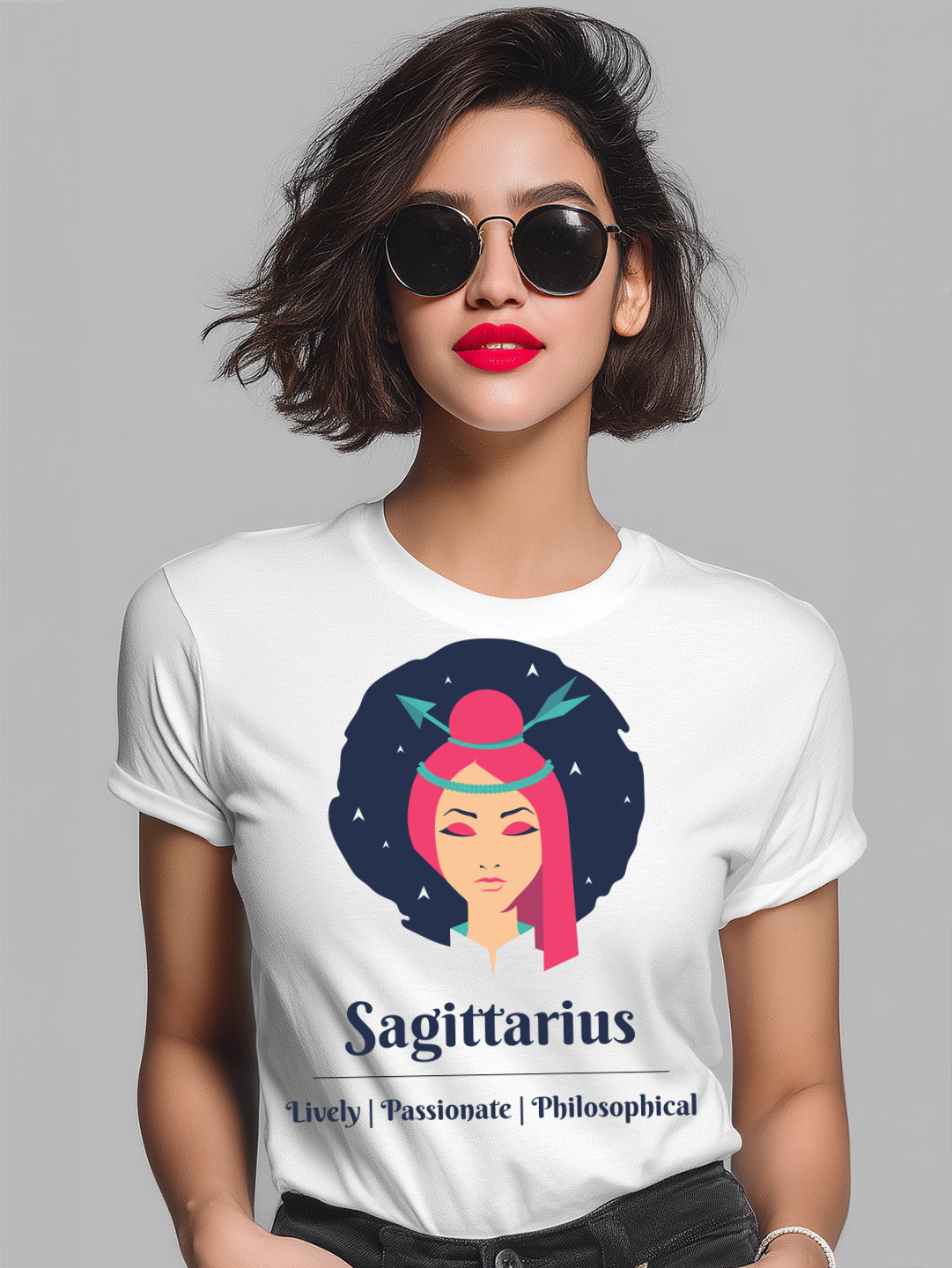 Sagittarius- Stylish and Charismatic Zodiac Women's cotton Tee