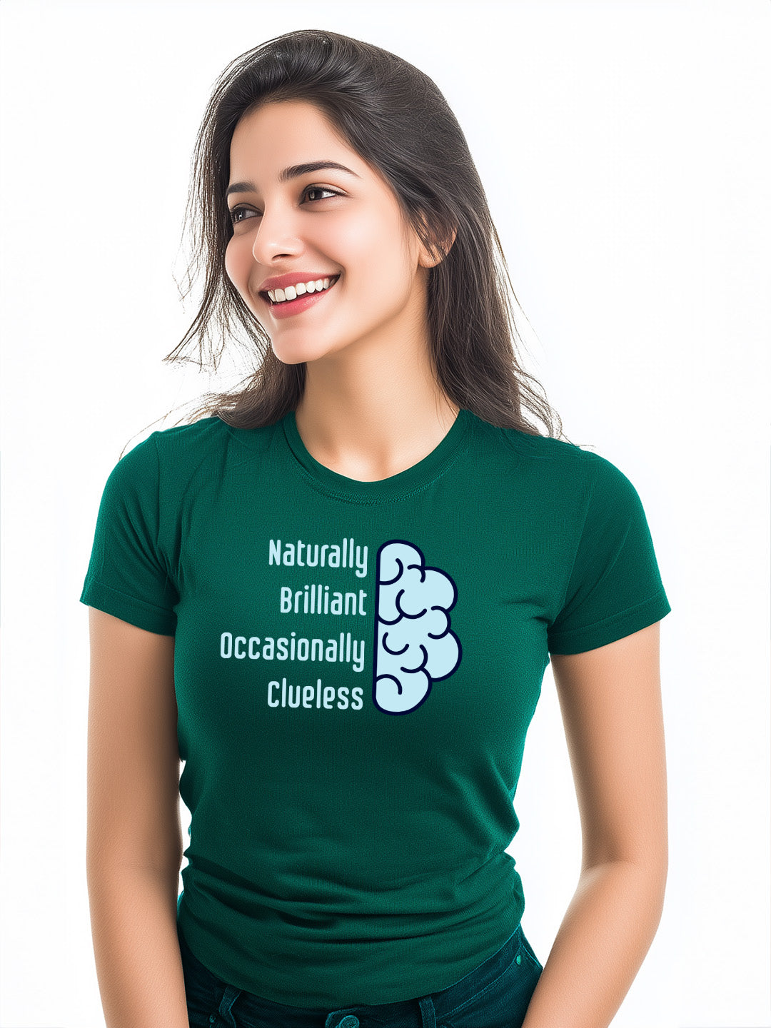 Naturally Brilliant Occasionally Clueless Women's Cotton T-Shirt