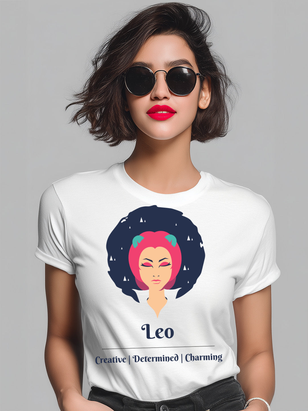 Leo - Stylish and Charismatic Zodiac Women's cotton Tee