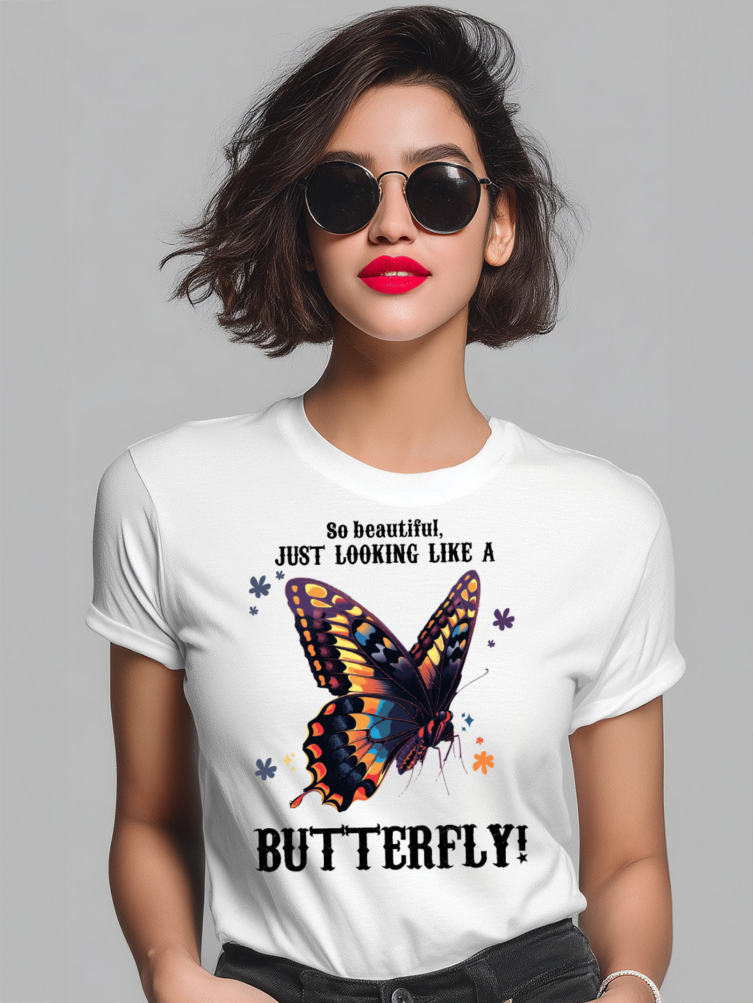 So Beautiful, Just Like a Butterfly Women's Cotton T-Shirt