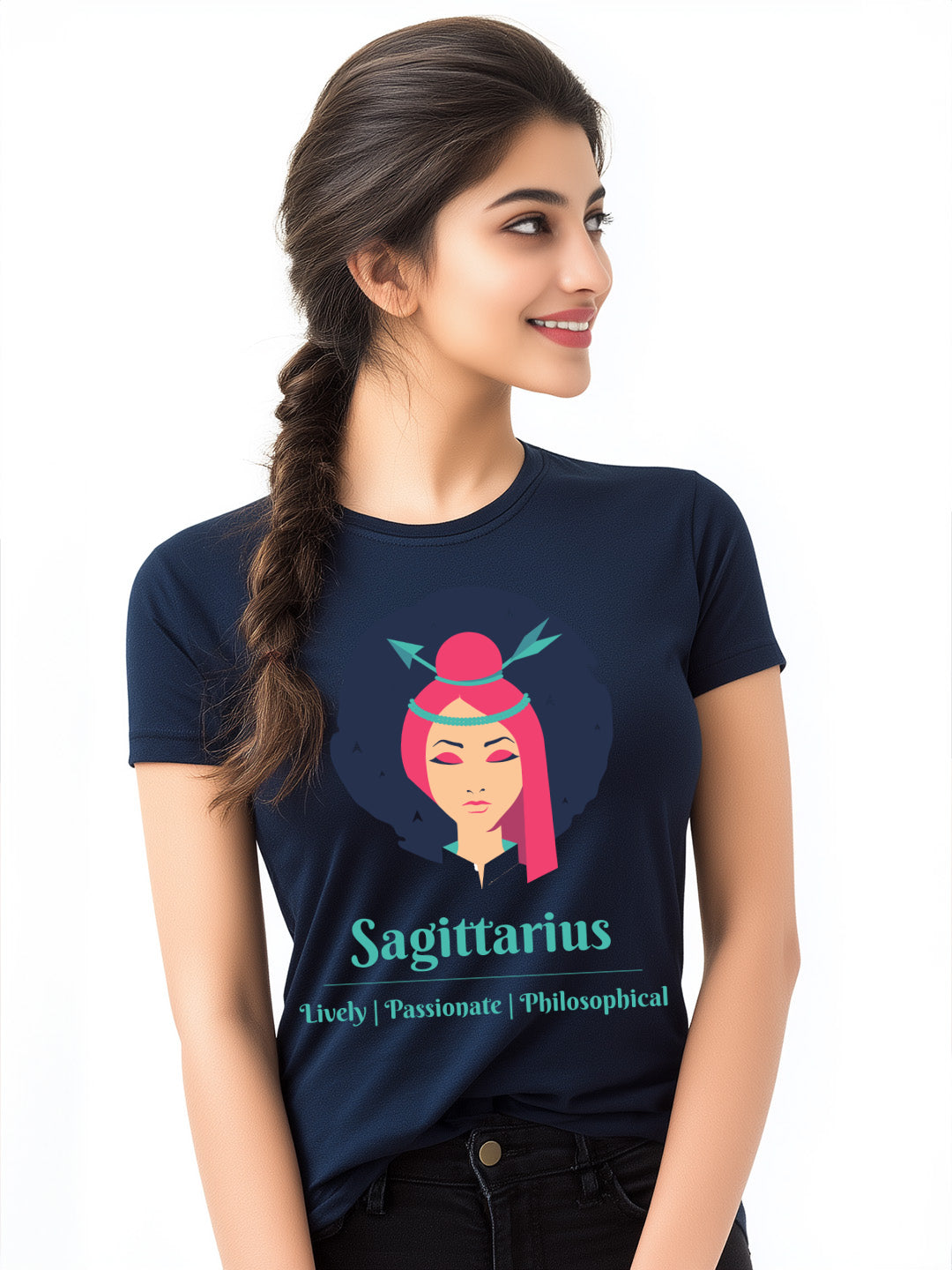 Sagittarius- Stylish and Charismatic Zodiac Women's cotton Tee