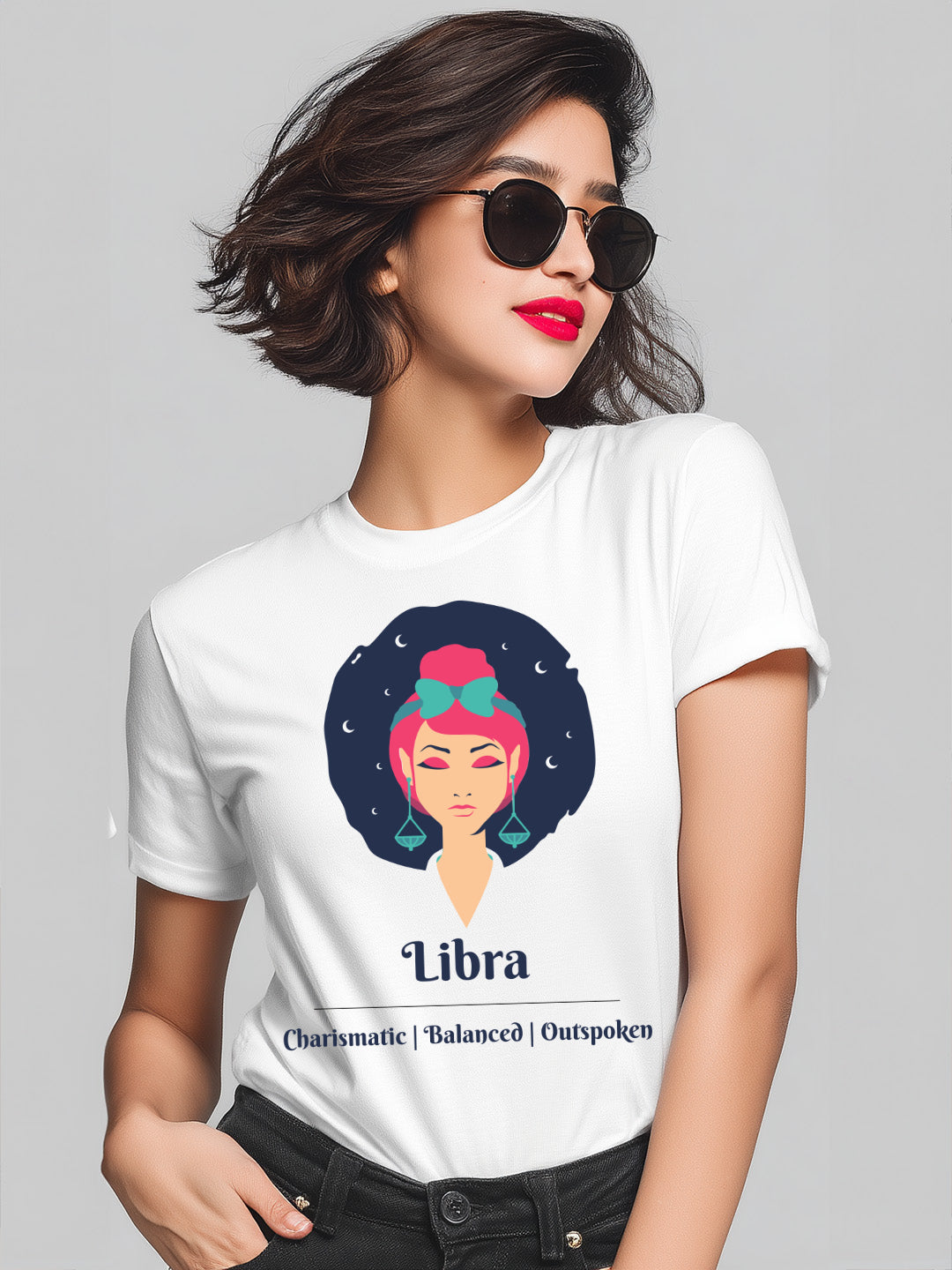 Libra- Stylish and Charismatic Zodiac Women's cotton  Tee