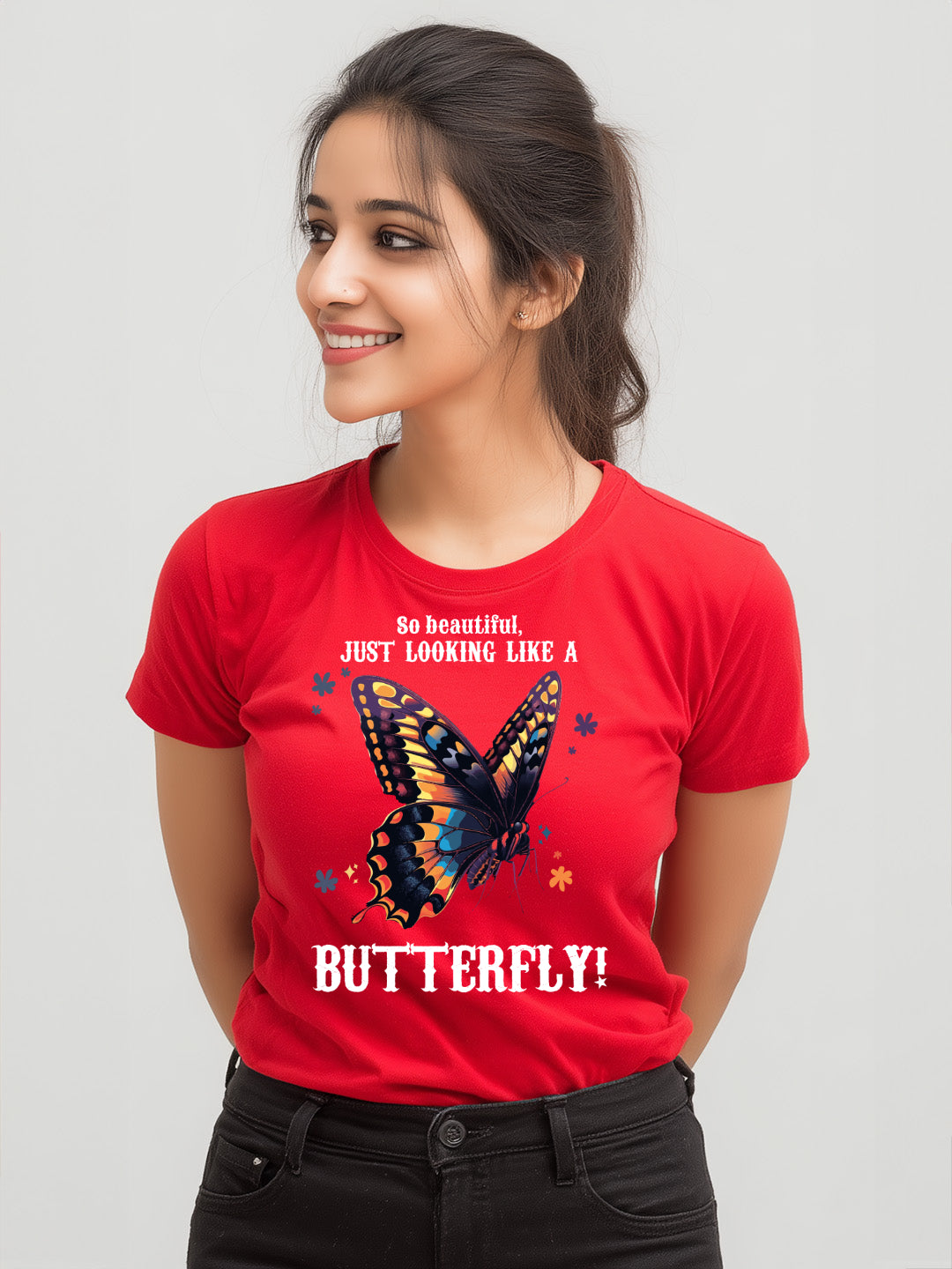 So Beautiful, Just Like a Butterfly Women's Cotton T-Shirt