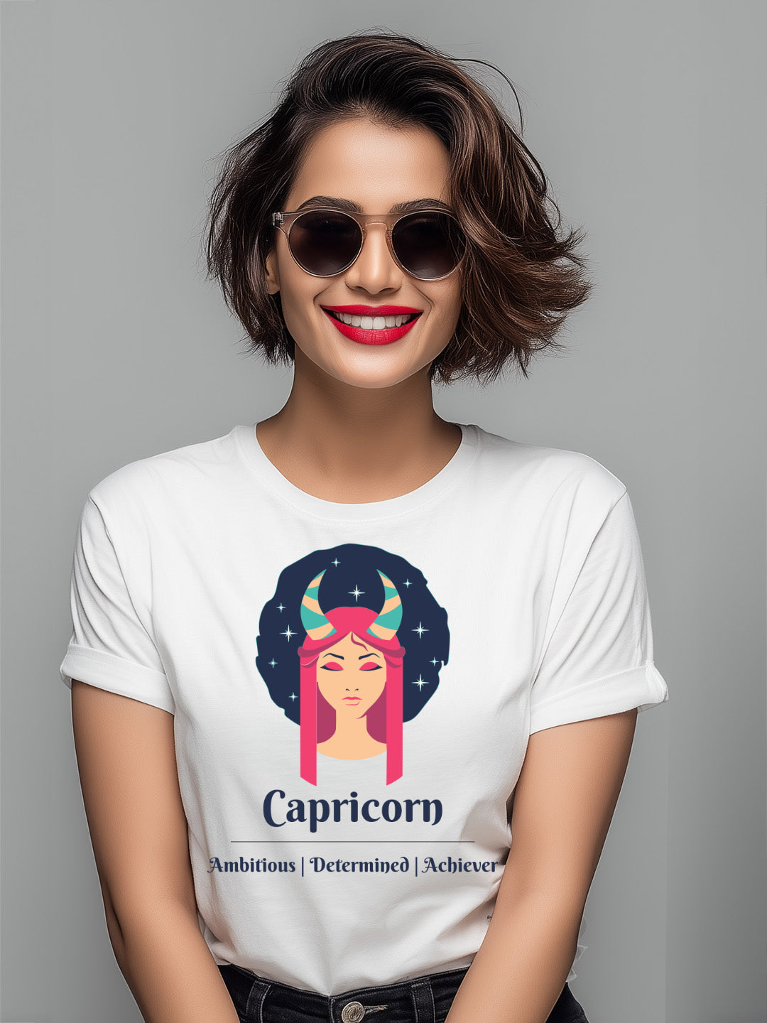 Capricorn- Stylish and Charismatic Zodiac Women's cotton Tee
