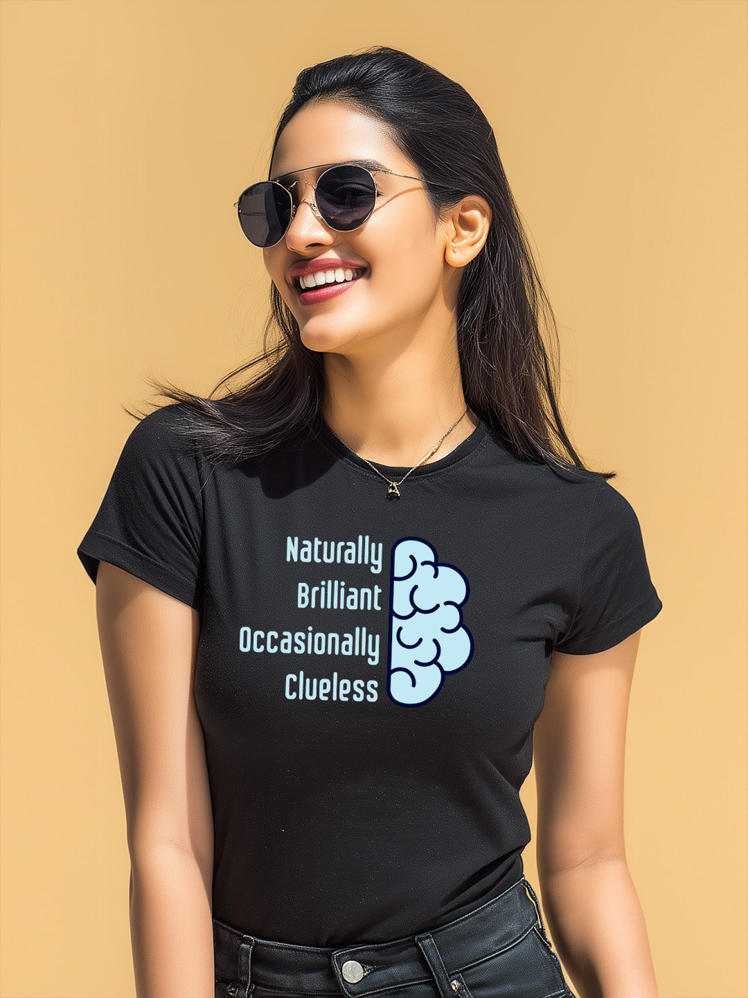 Naturally Brilliant Occasionally Clueless Women's Cotton T-Shirt