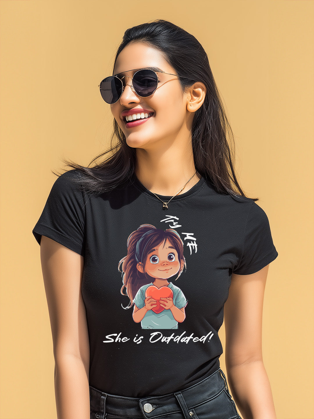 Try Me? She is Outdated Women's Cotton T-Shirt