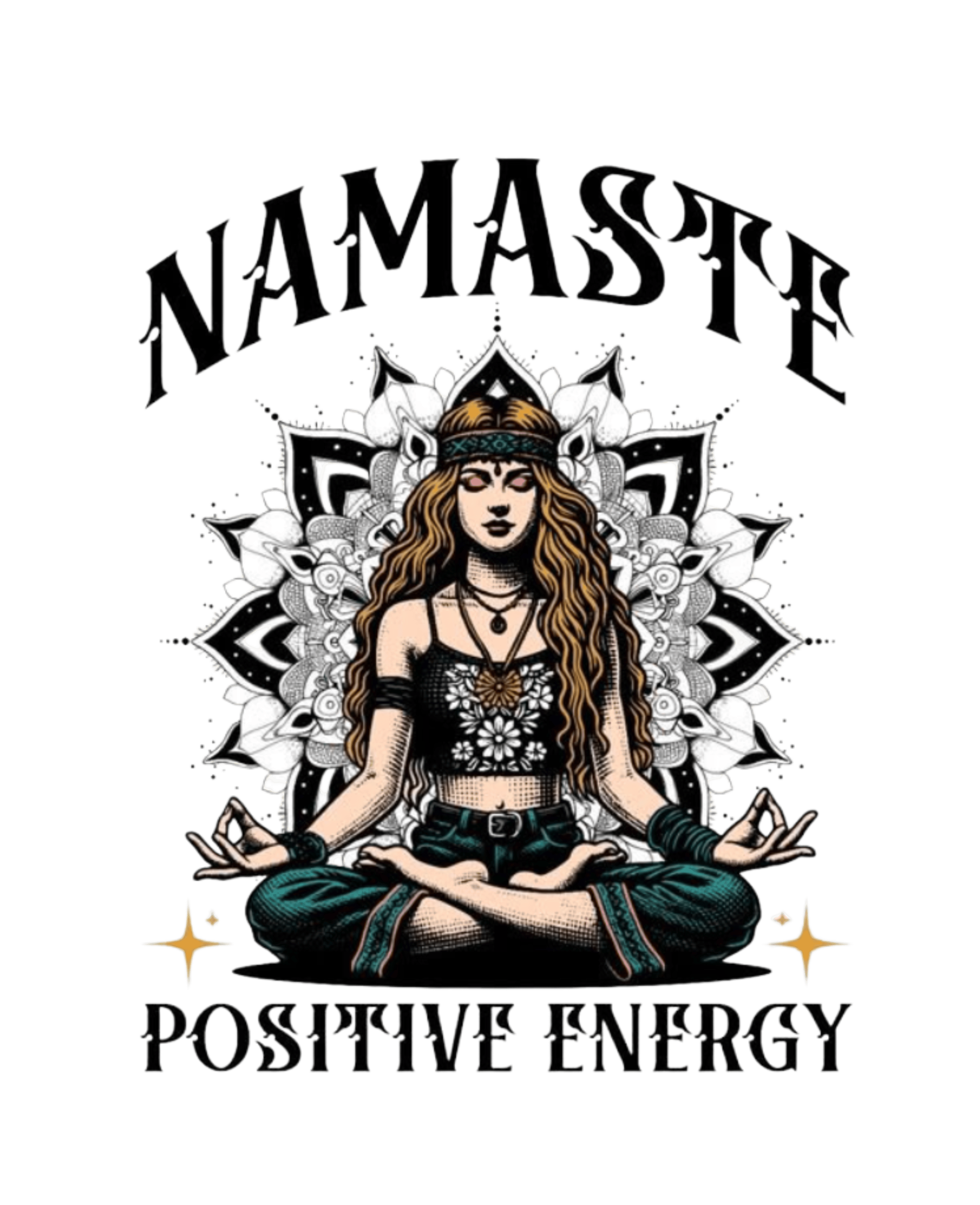 Women’s “Namaste Positive Energy” Cotton Tshirt