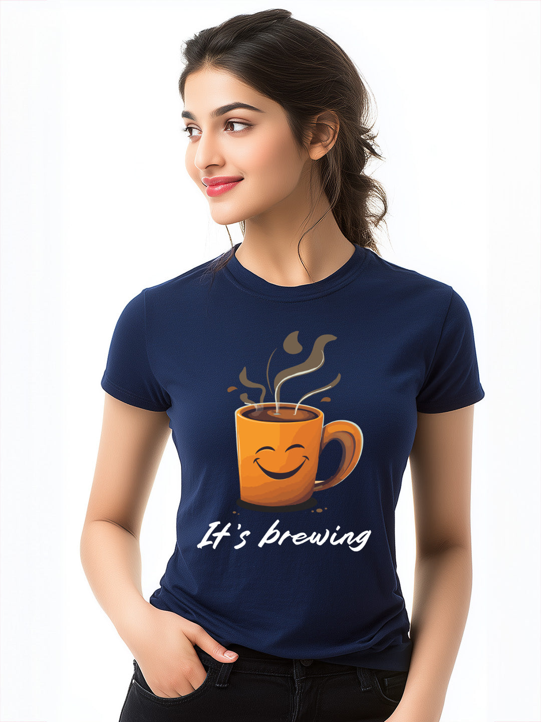 It's Brewing Women's Coffee Lover Cotton T-Shirt