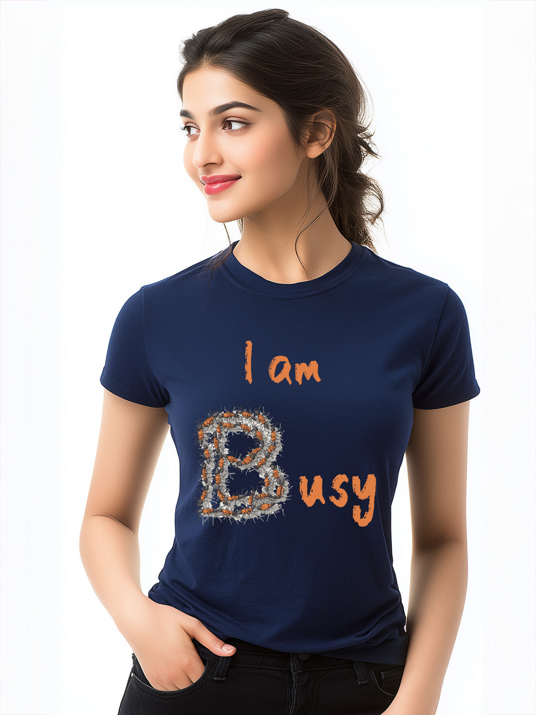 I am busy Women's Graphic Cotton T-Shirt