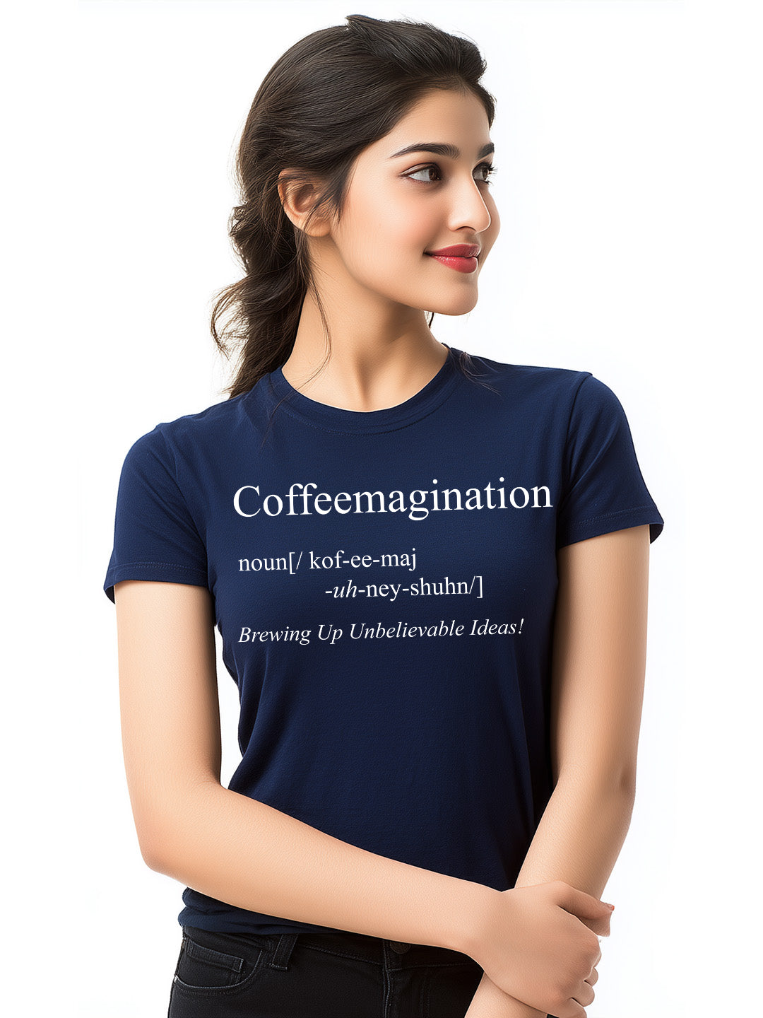 "Brewing Brilliance Coffeemagination" Women's Cotton T-Shirt