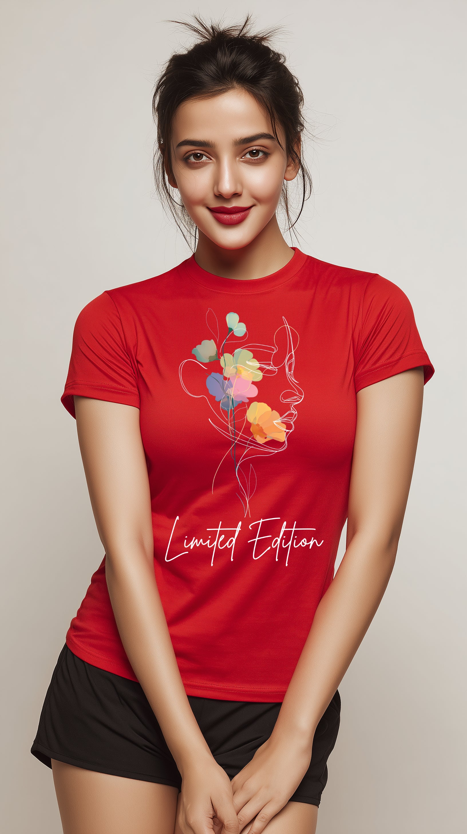 Petal Muse – Limited Edition Regular Fit Round Neck Cotton T-Shirt