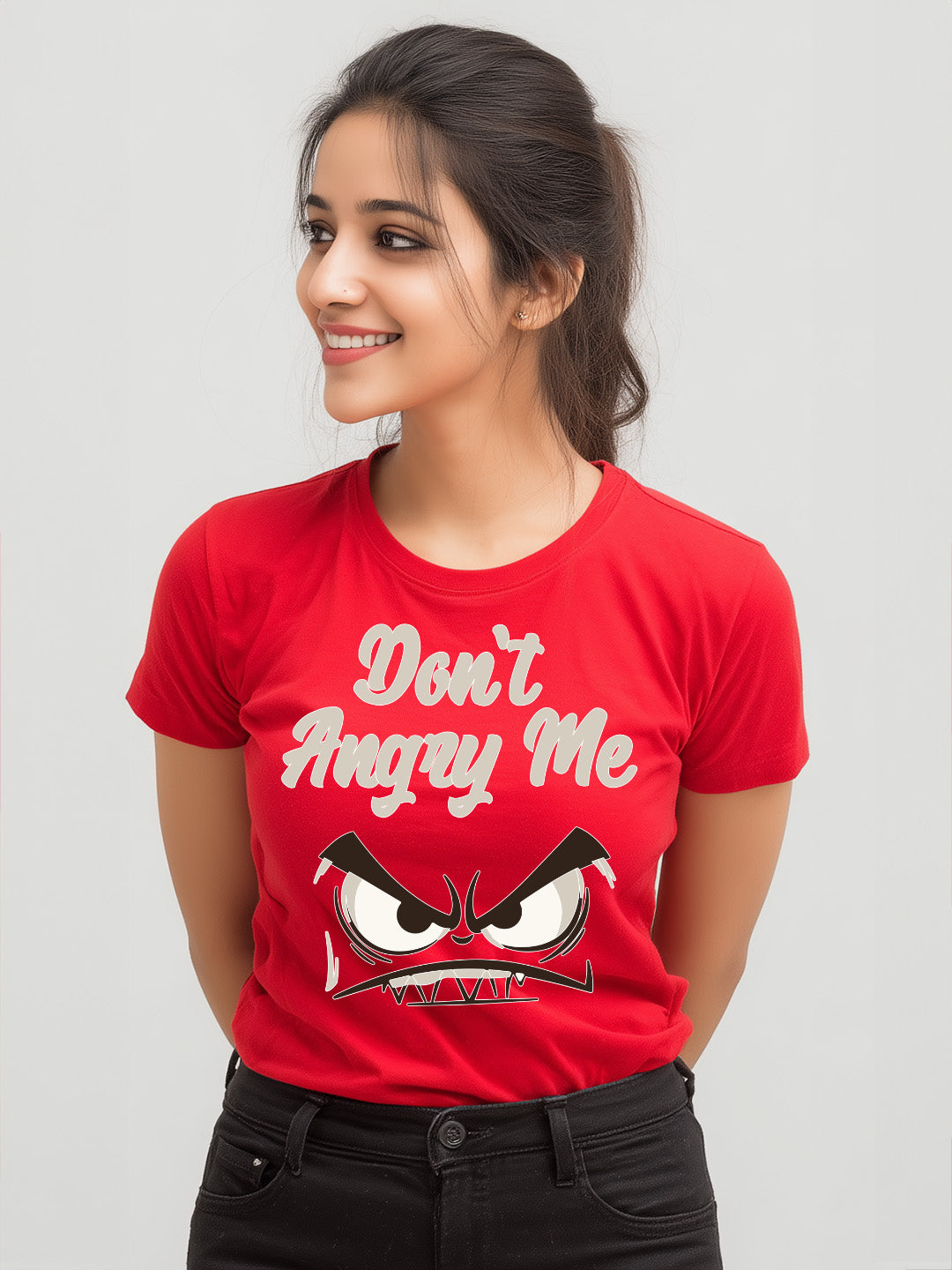 Don't Angry Me" Women's Cotton T-Shirt