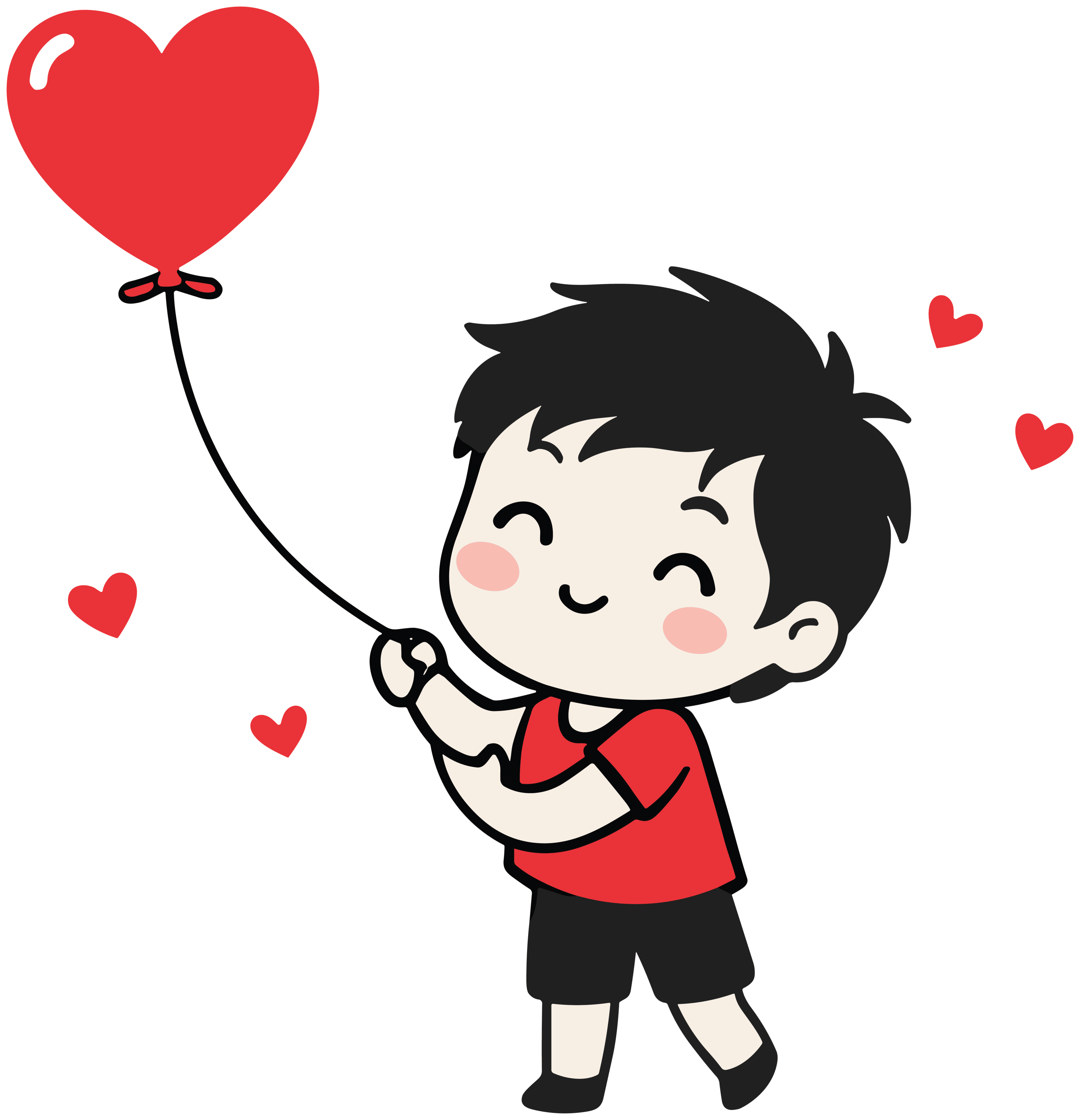 Valentine Special Couple Cotton Oversized T-Shirts – Matching Love Balloon Design (Set of 2) - Storeily