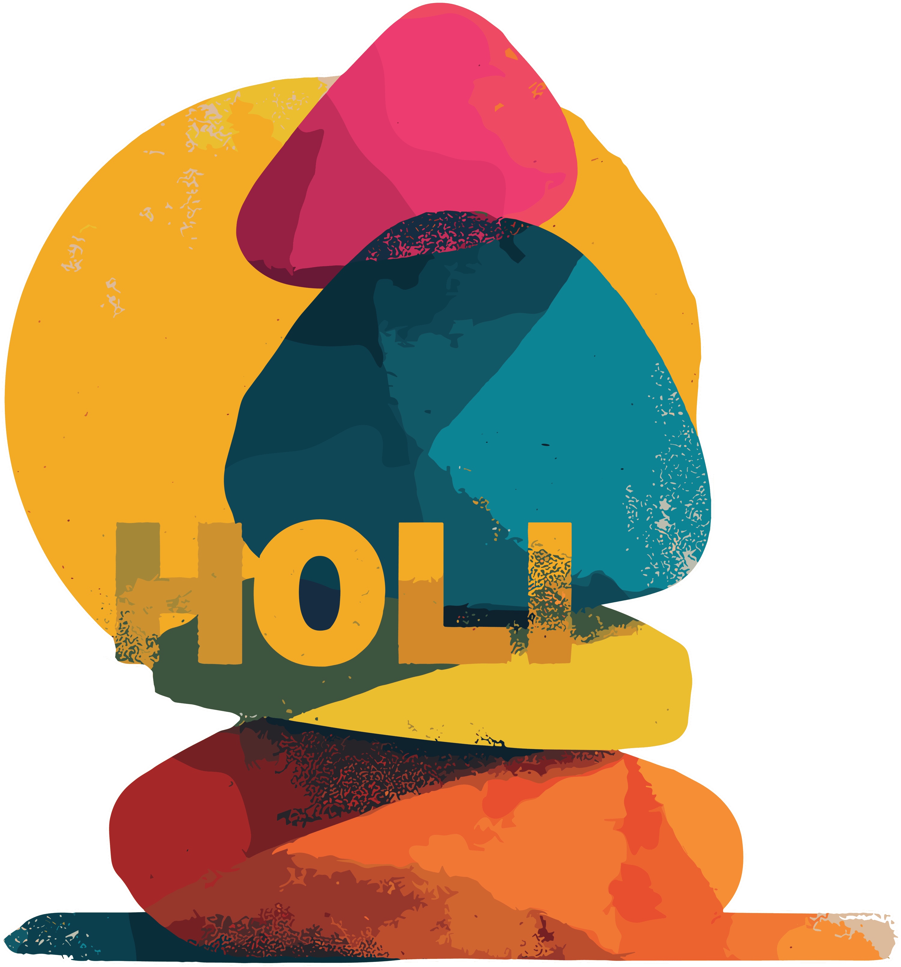 Holi Abstract Art Graphic Cotton T-Shirt for Women - Storeily