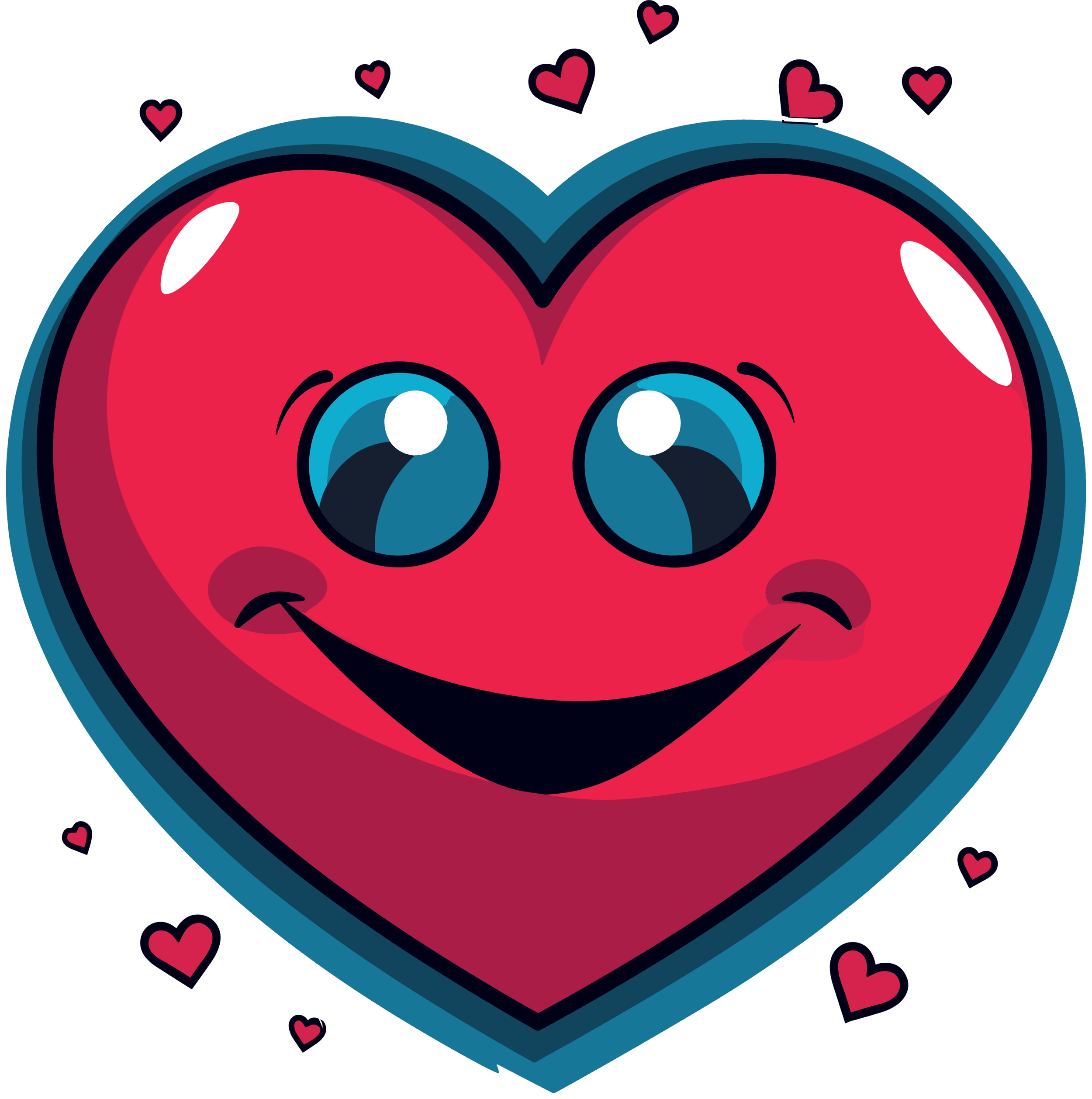 Happy Heart Graphic – Women’s Cotton T-Shirt