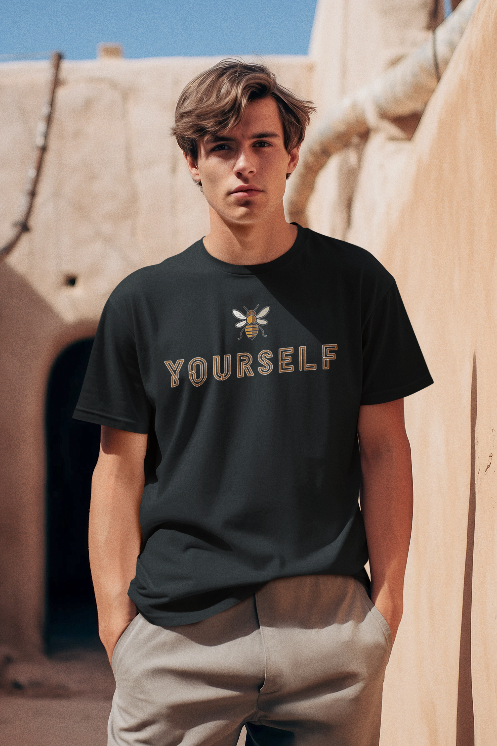 "Be Yourself" Men's Cotton Oversized T-Shirt| Storeily