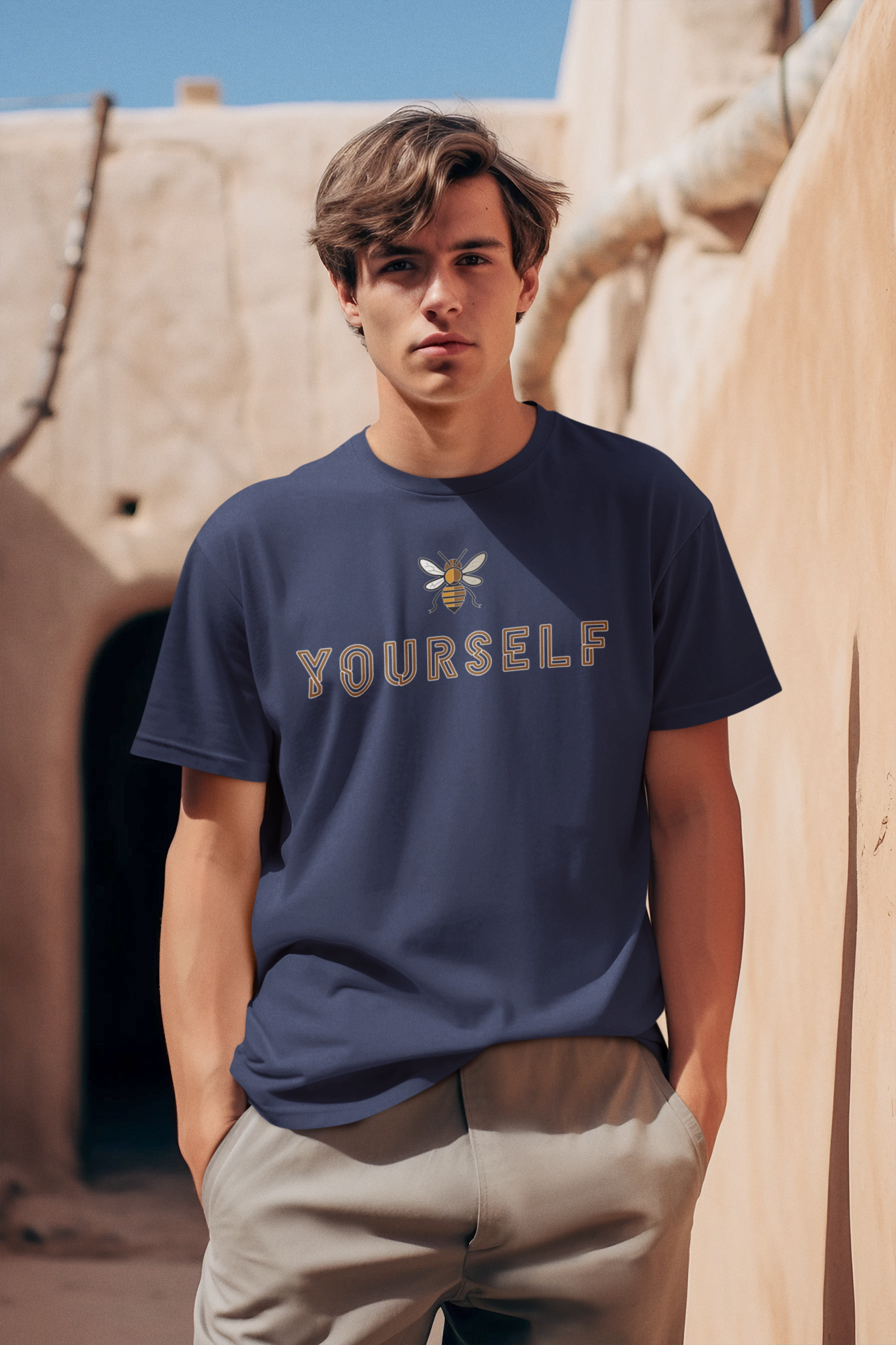 "Be Yourself" Men's Cotton Oversized T-Shirt| Storeily