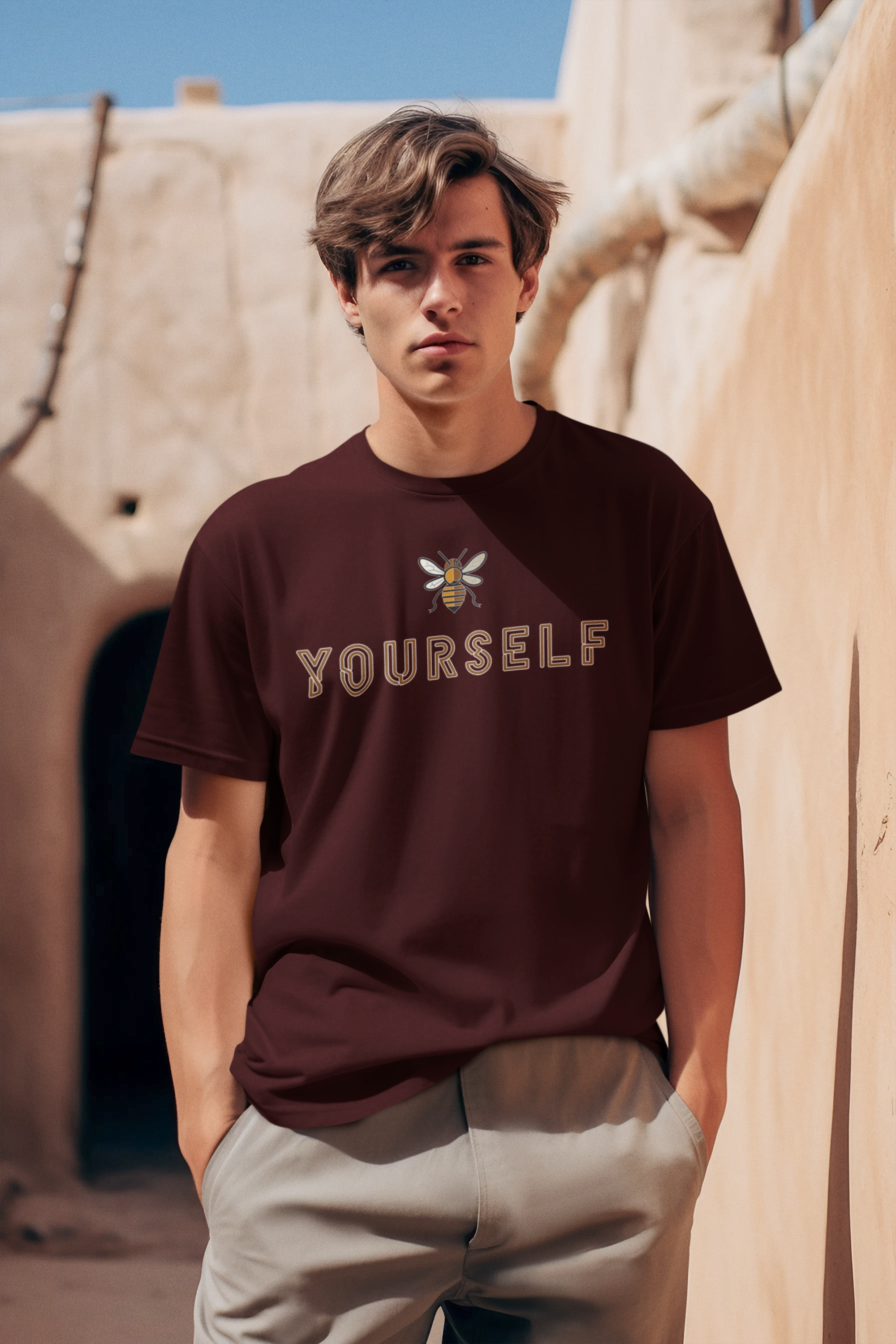 "Be Yourself" Men's Cotton Oversized T-Shirt| Storeily