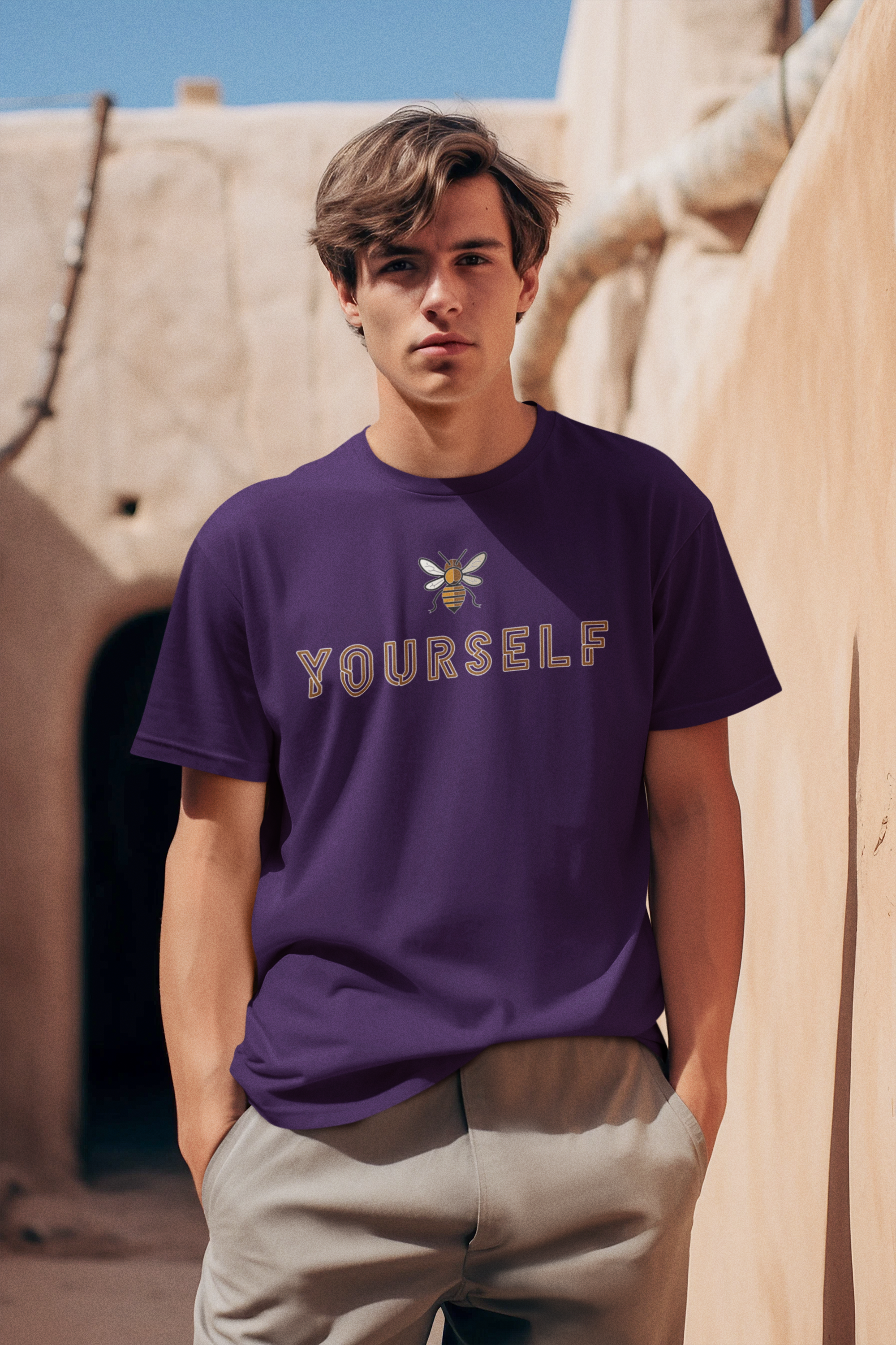 "Be Yourself" Men's Cotton Oversized T-Shirt| Storeily