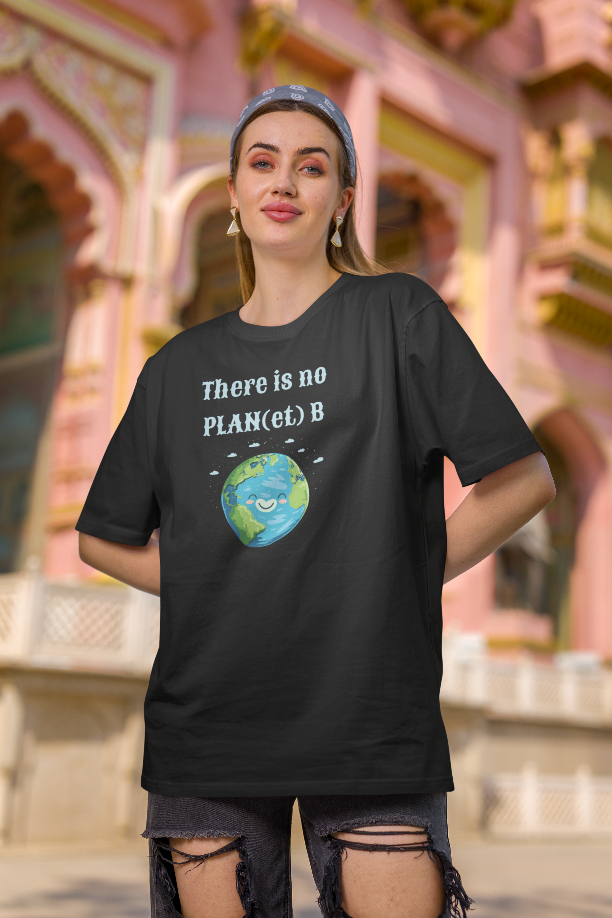 "There Is No Planet B" Women's Cotton Oversized T-Shirt