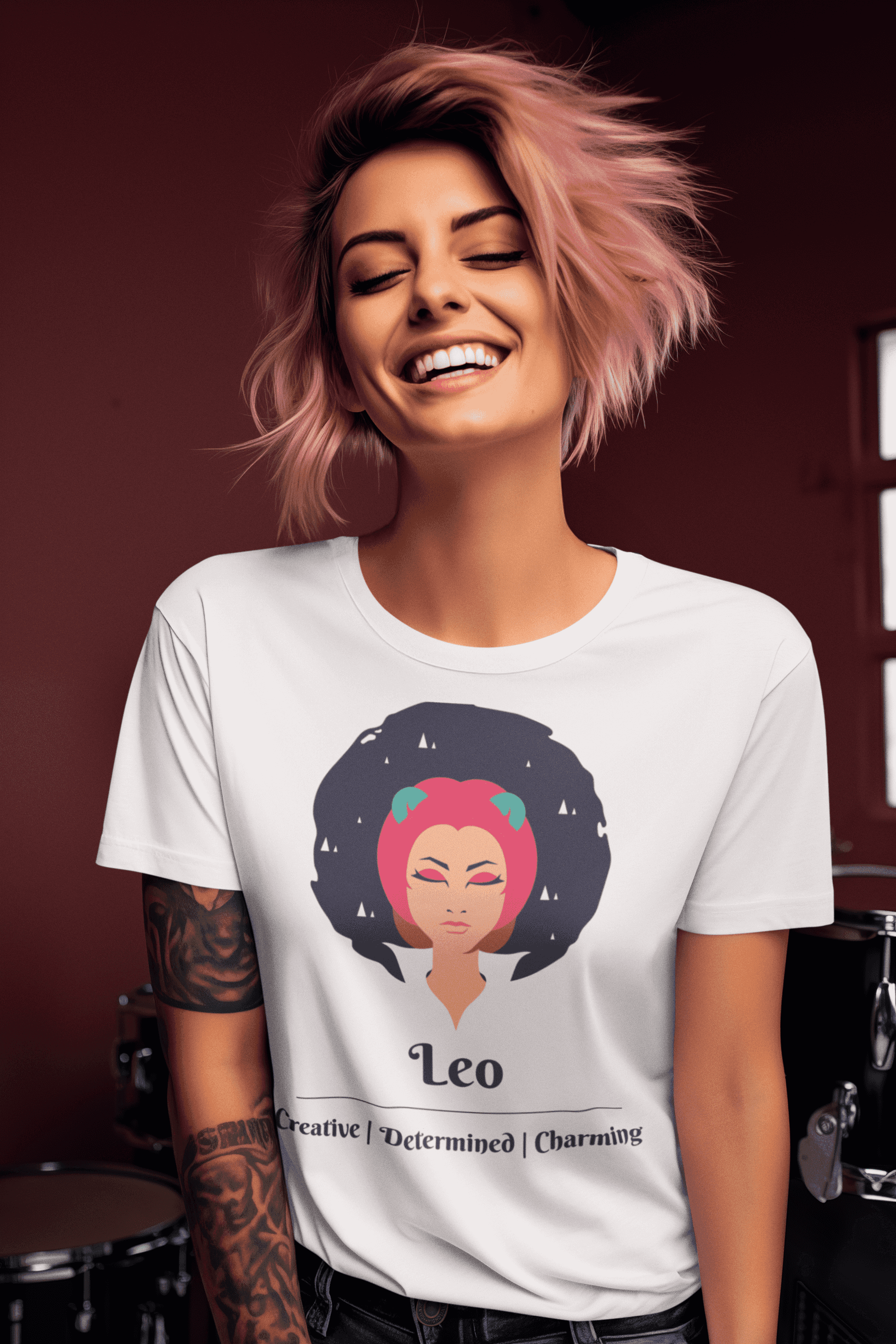 Leo - Stylish and Charismatic Zodiac Women's cotton Tee