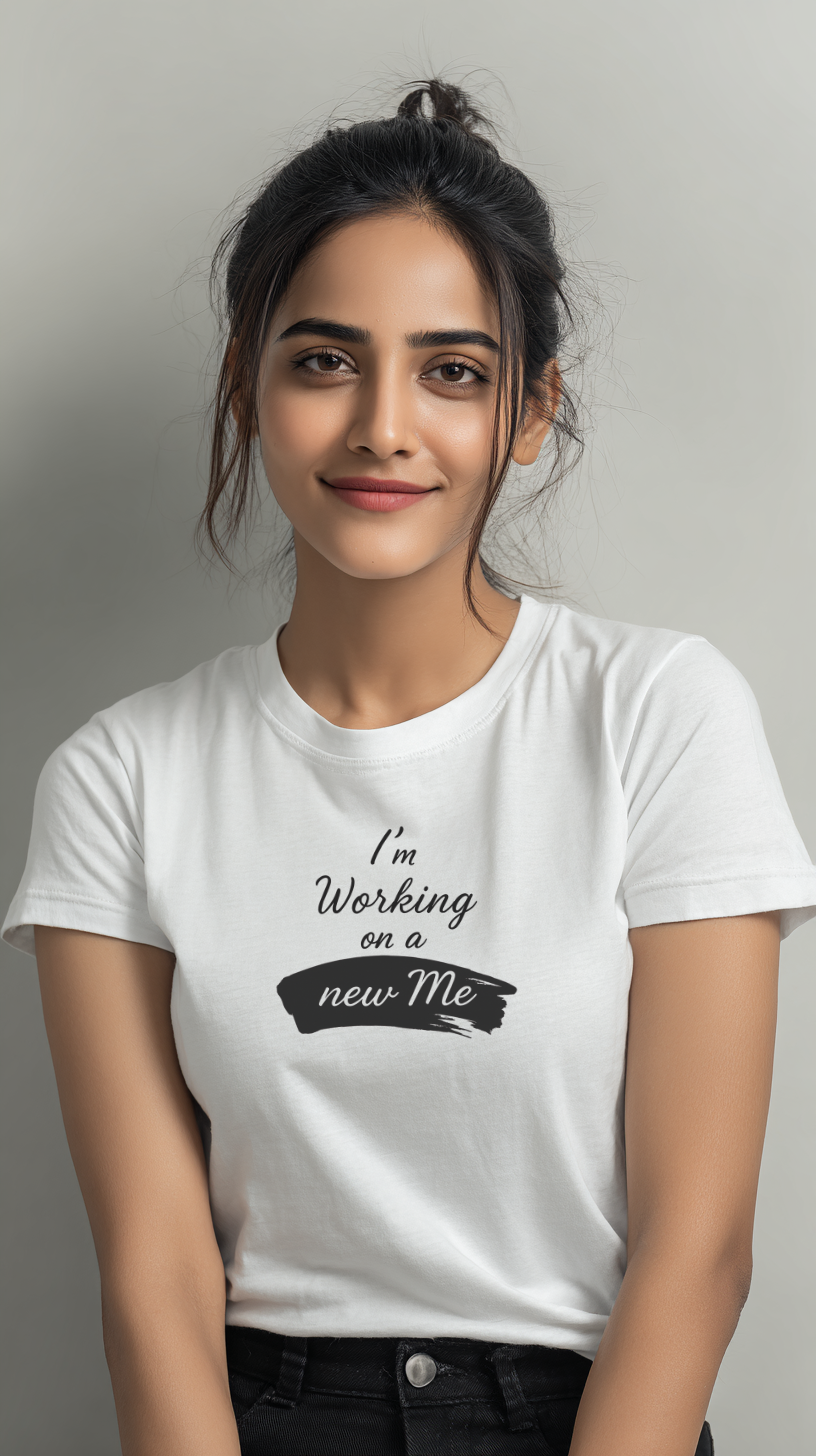 I’m Working on New Me Women's  Cotton T-shirt