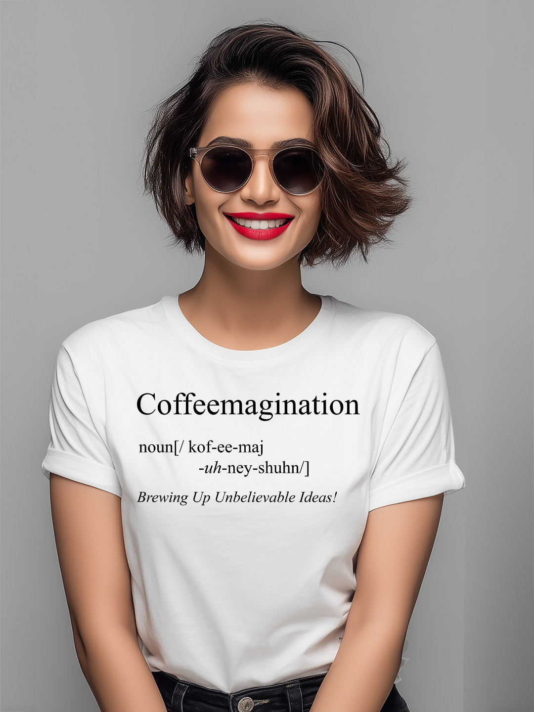 "Brewing Brilliance Coffeemagination" Women's Cotton T-Shirt