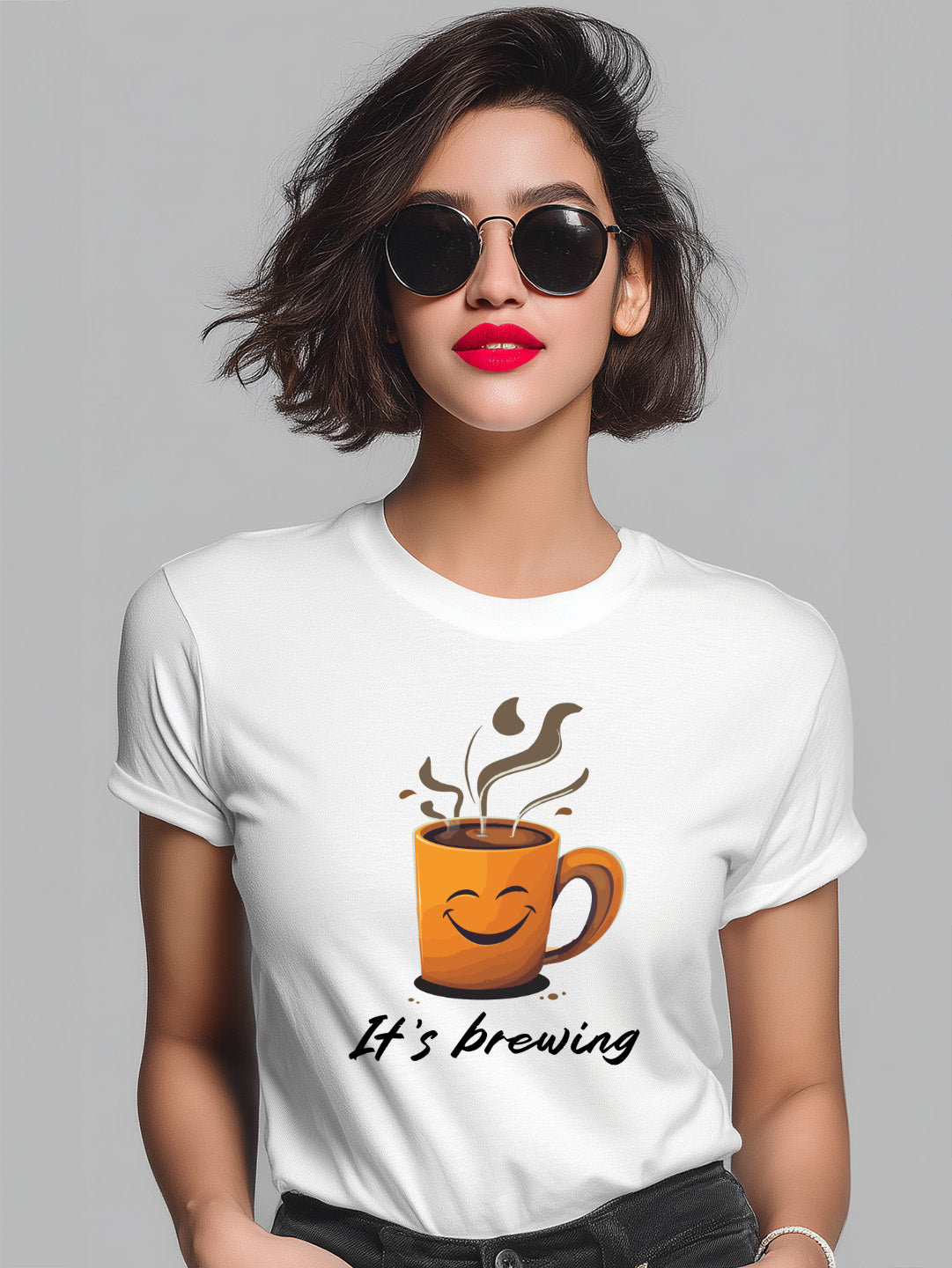 It's Brewing Women's Coffee Lover Cotton T-Shirt