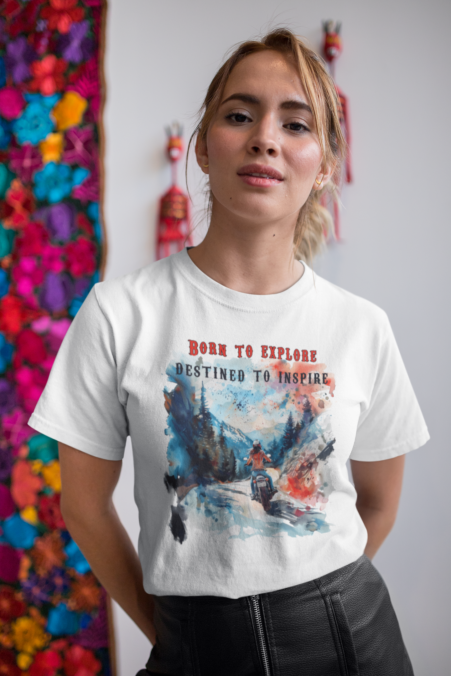 Born to Explore Graphic Women's Cotton Shirt