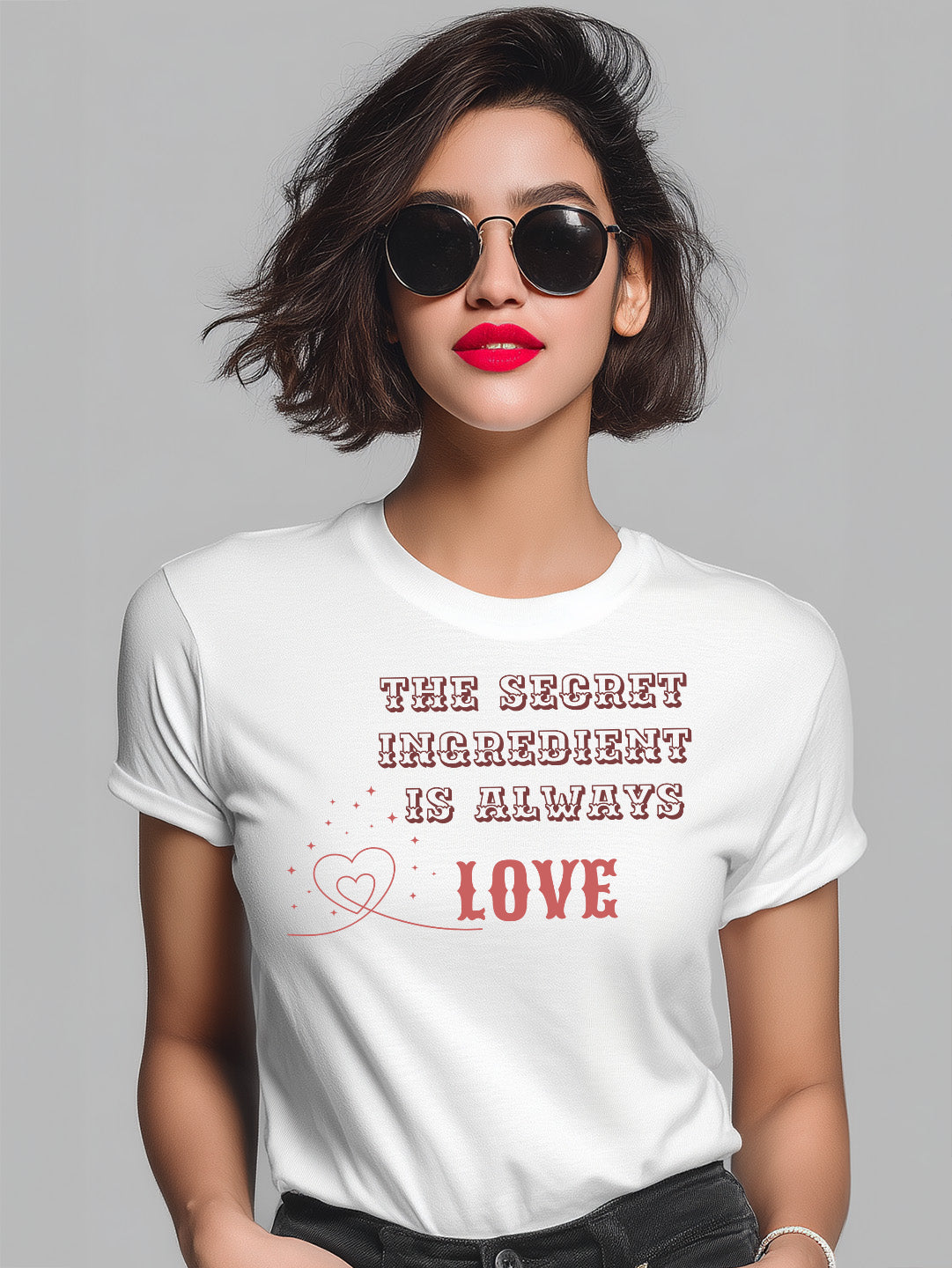 "Secret Ingredient is Always Love" Women's  Cotton T-Shirt