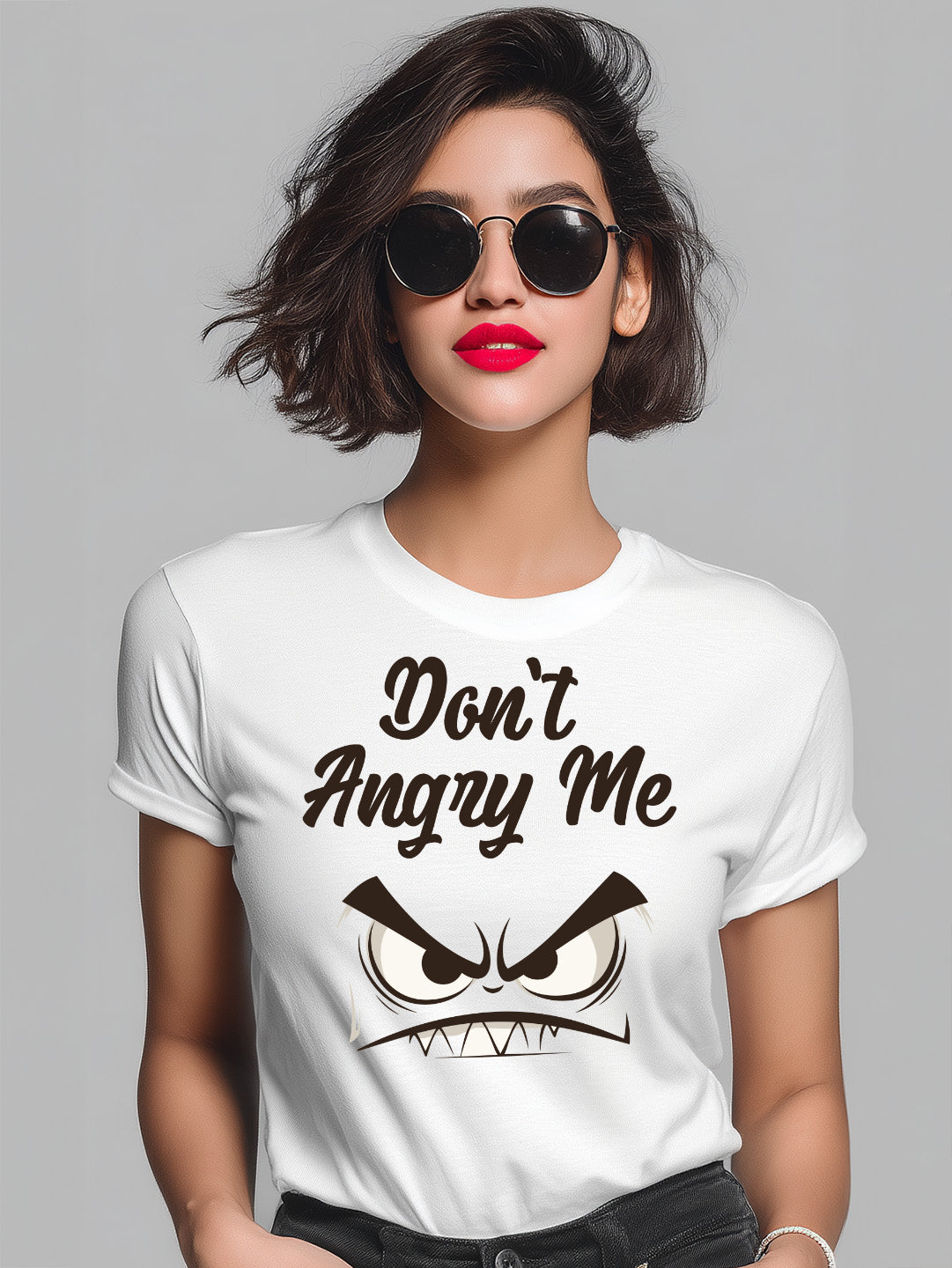 Don't Angry Me" Women's Cotton T-Shirt