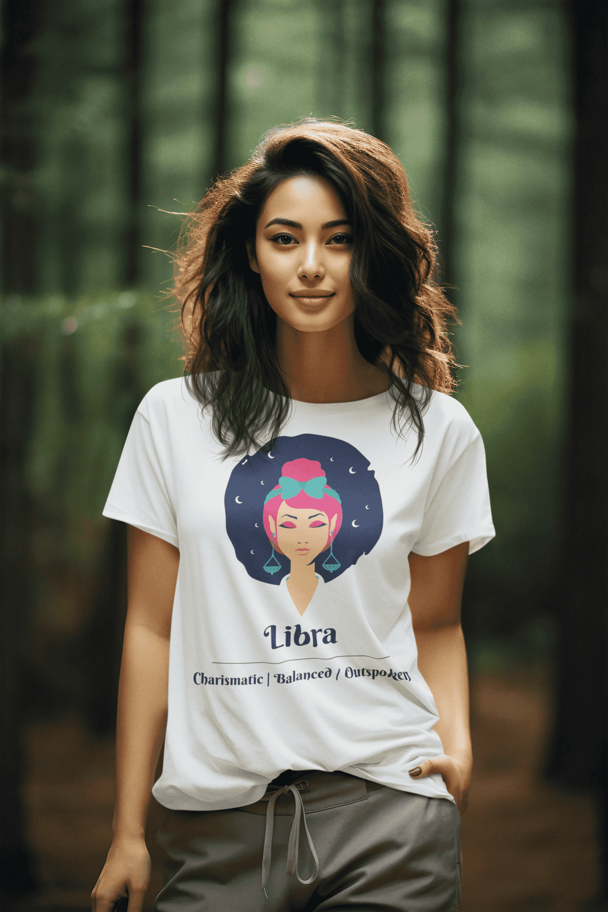 Libra- Stylish and Charismatic Zodiac Women's cotton  Tee