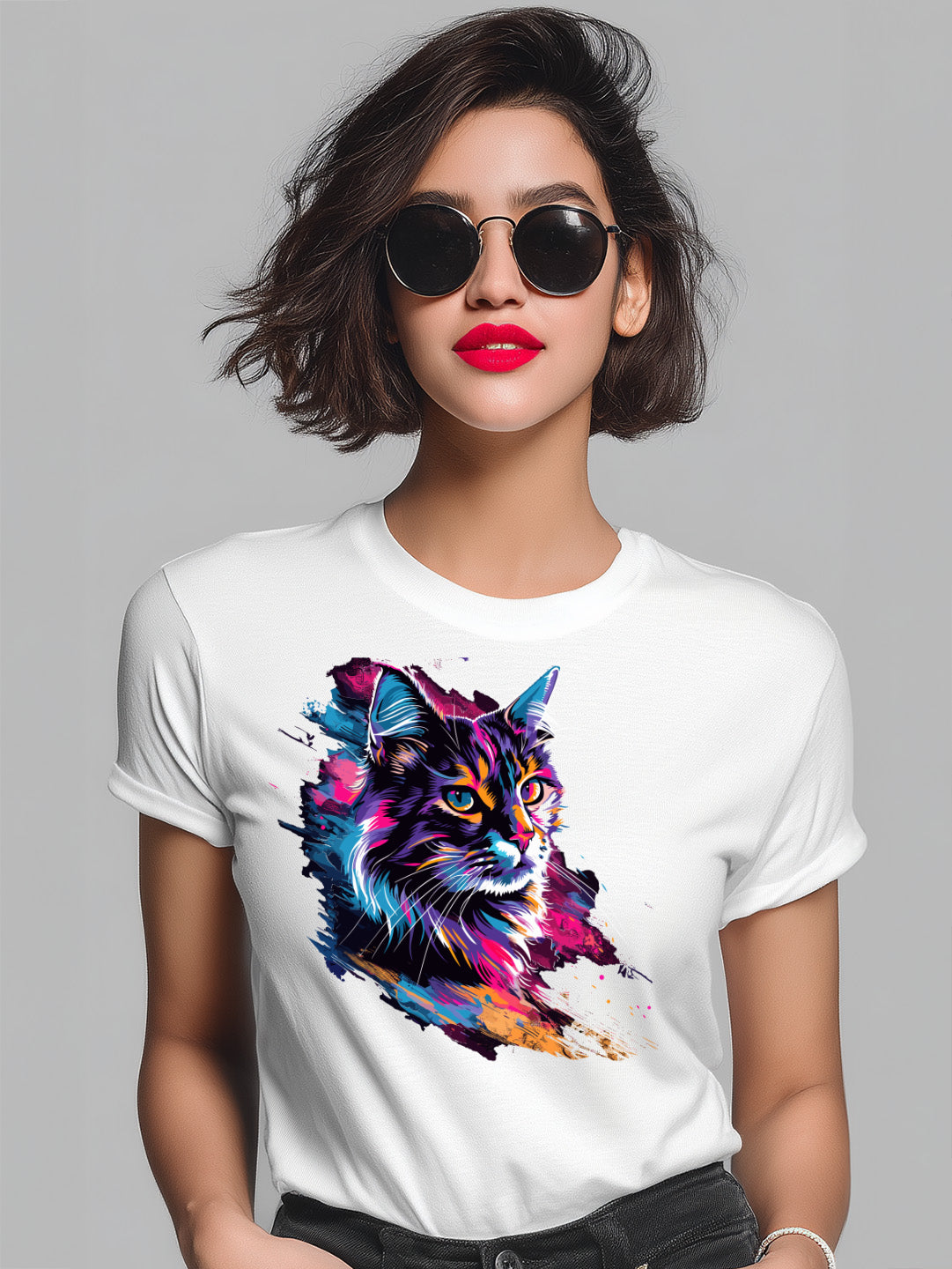 Whisker Wonderland Women's Tee for Cat lovers