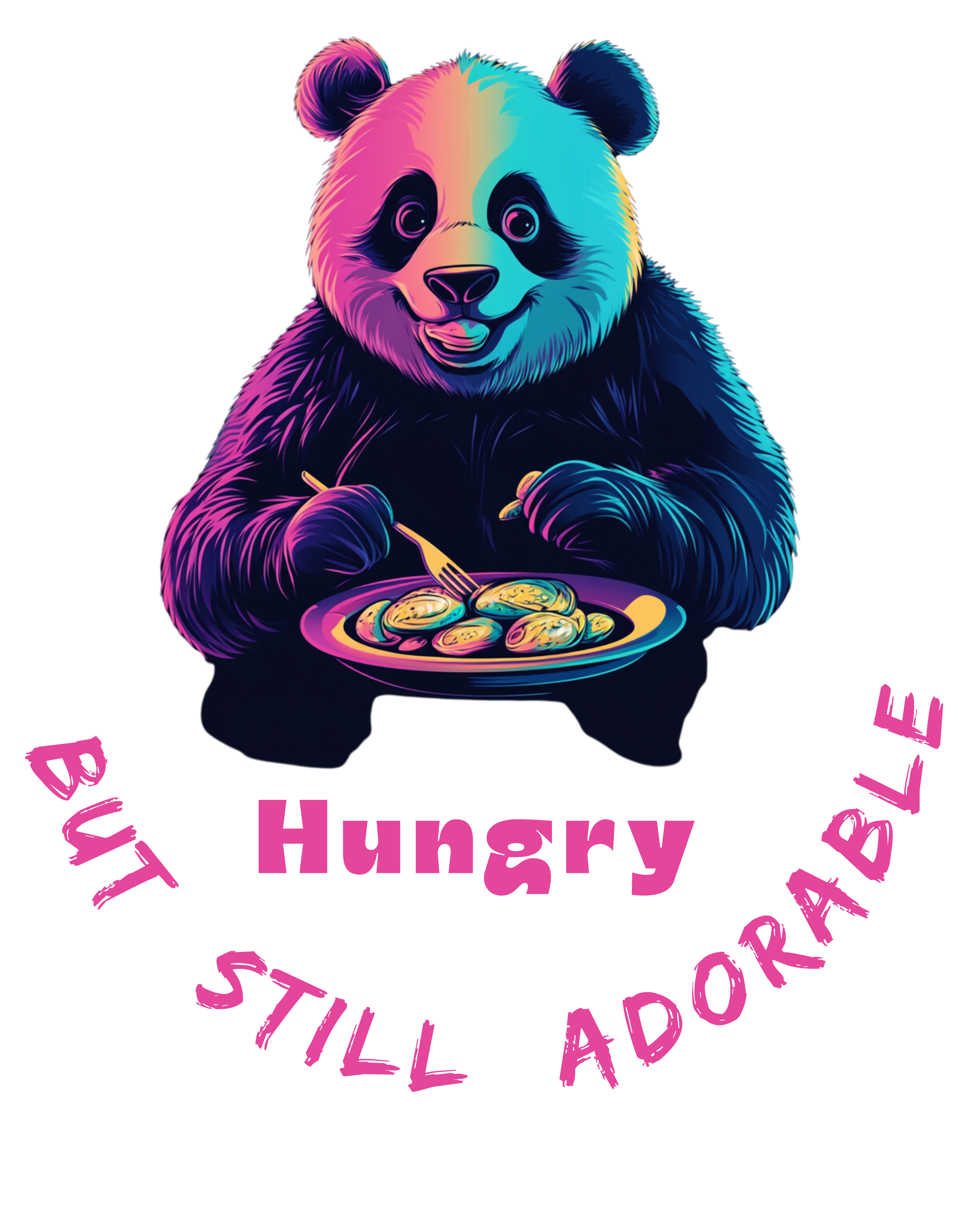 Hungry but Still Adorable | Oversized Women's Graphic Cotton T-Shirt