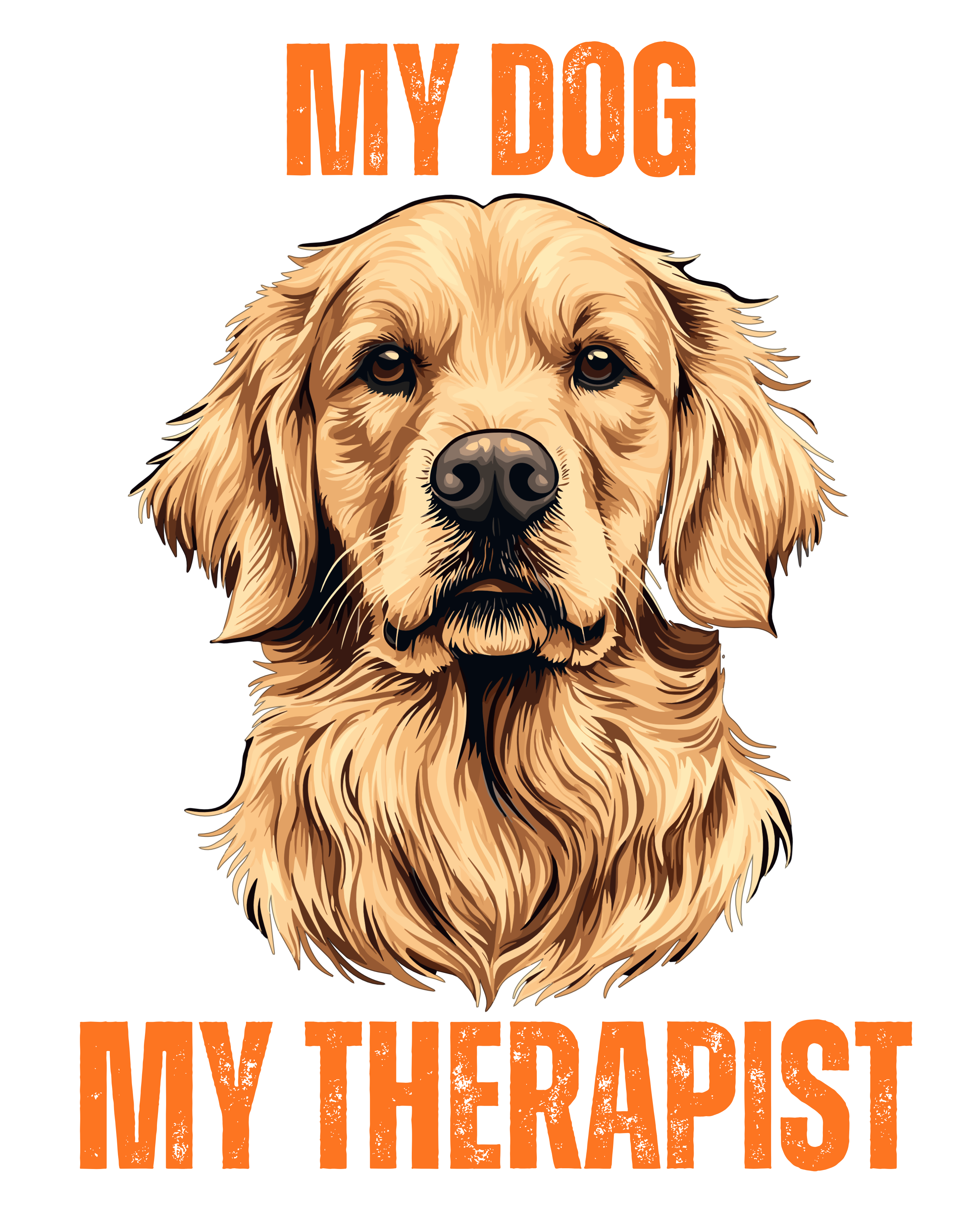 My Dog, My Therapist | Women's Oversized  Graphic Cotton Tee