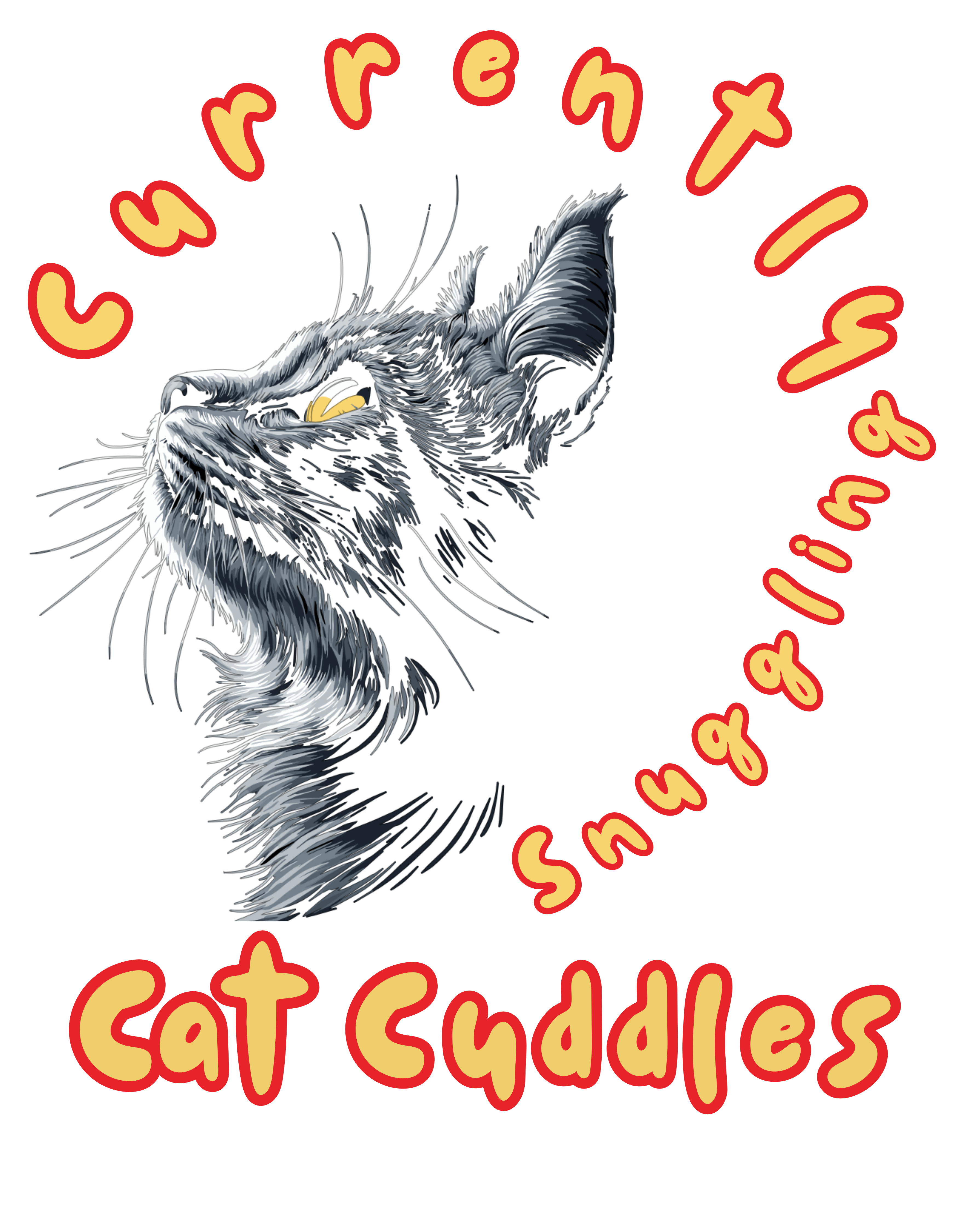 Currently Snuggling Cat Cuddles | Oversized Cozy Cotton Cat Tee