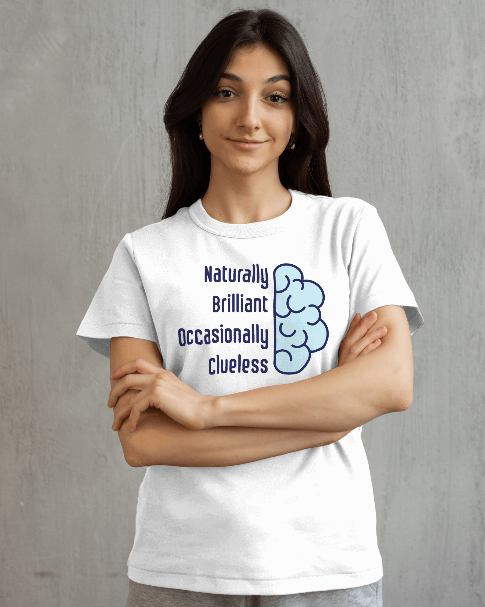 Naturally Brilliant Occasionally Clueless Women's Cotton T-Shirt