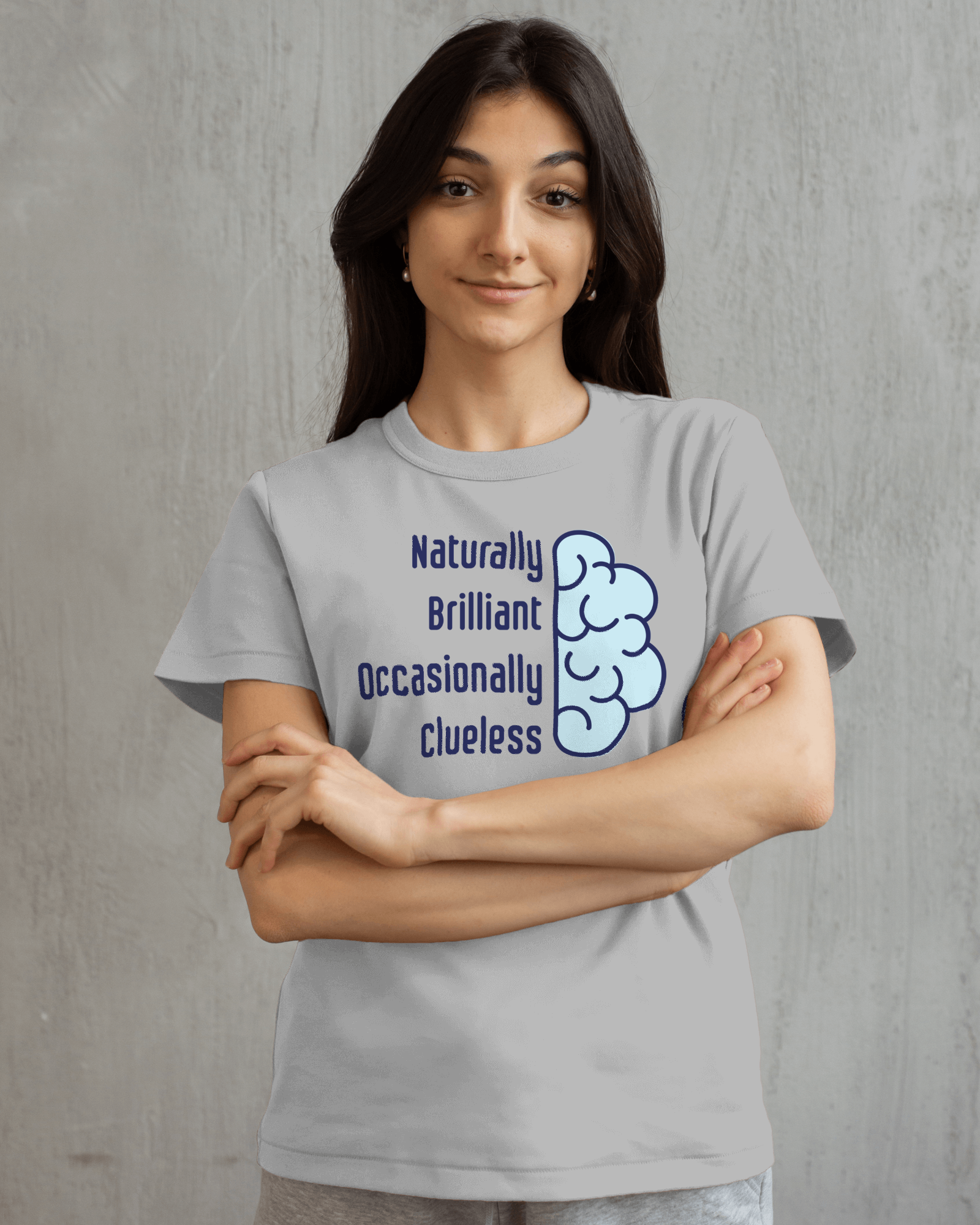 Naturally Brilliant Occasionally Clueless Women's Cotton T-Shirt